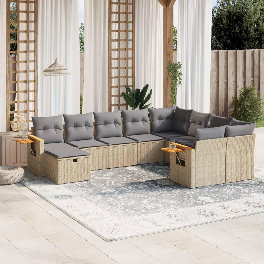 VidaXL Garten sofagarnitur poly-rattan