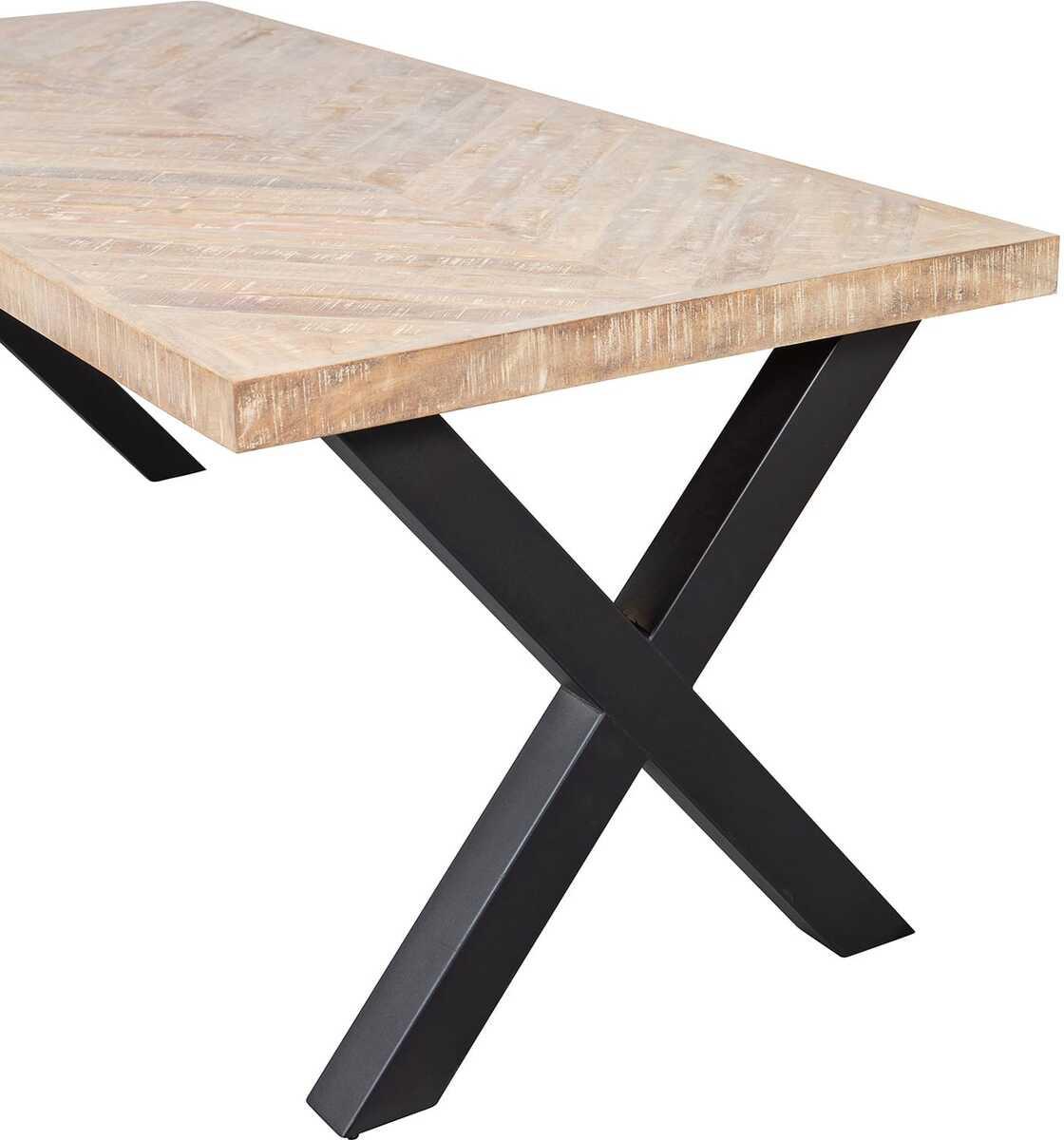 mutoni Esstisch Tablo Mango Herringbone 200x90 Alkmaar Fuss