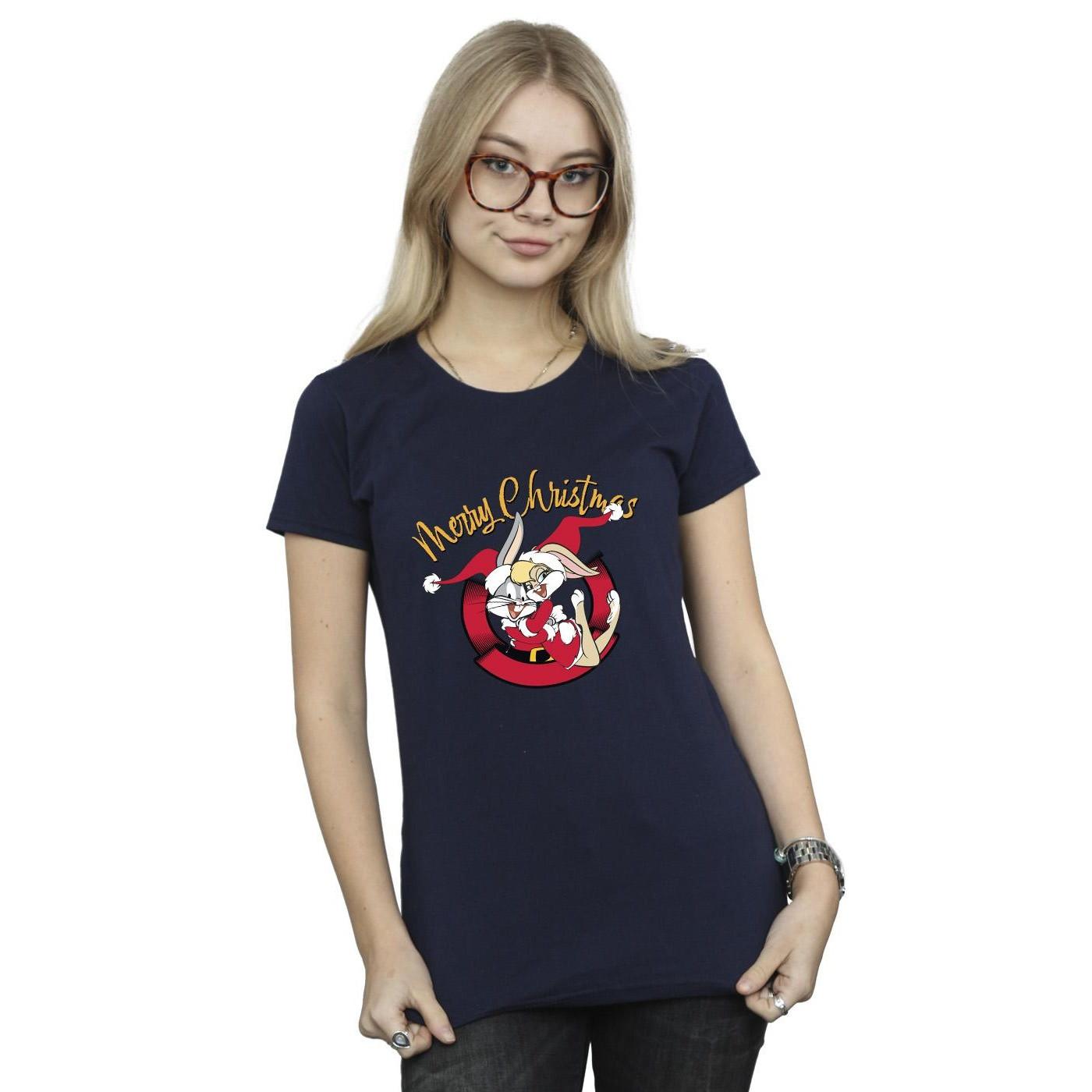 LOONEY TUNES Merry Christmas Bugs Bunny Bedrucktes T-Shirt