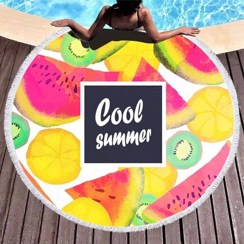 Cover-Discount Rundes Strandtuch Cool Summer