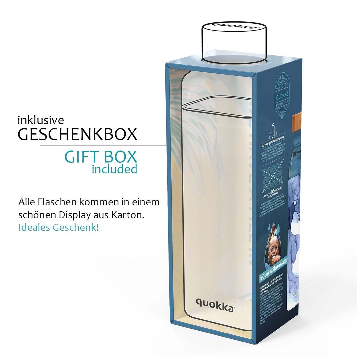 Quokka Storm Maroon 700 ml - Glas Trinkflasche