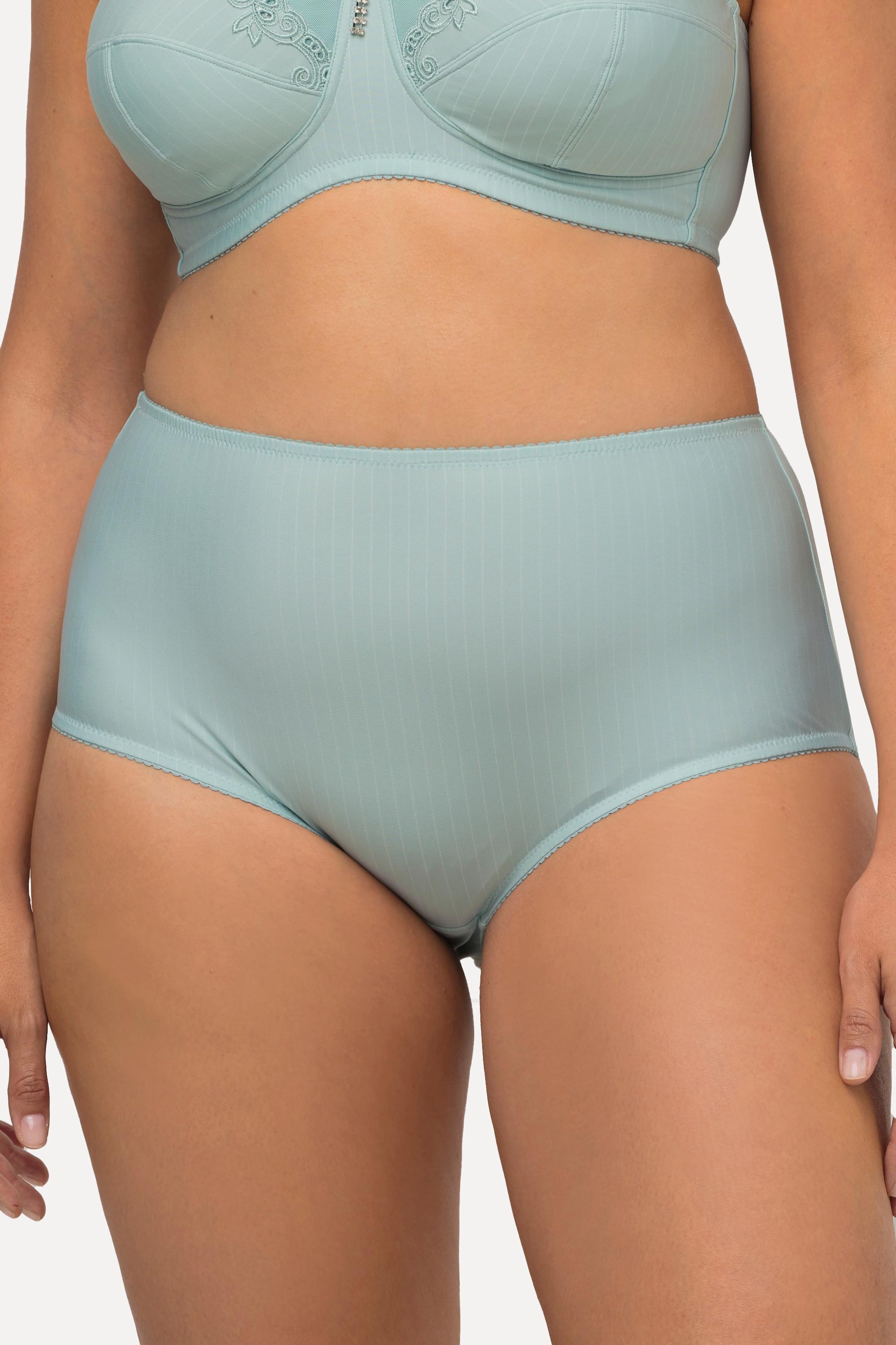 Ulla Popken Midislips, 2er-Pack, Nadelstreifen, höher geschnitten