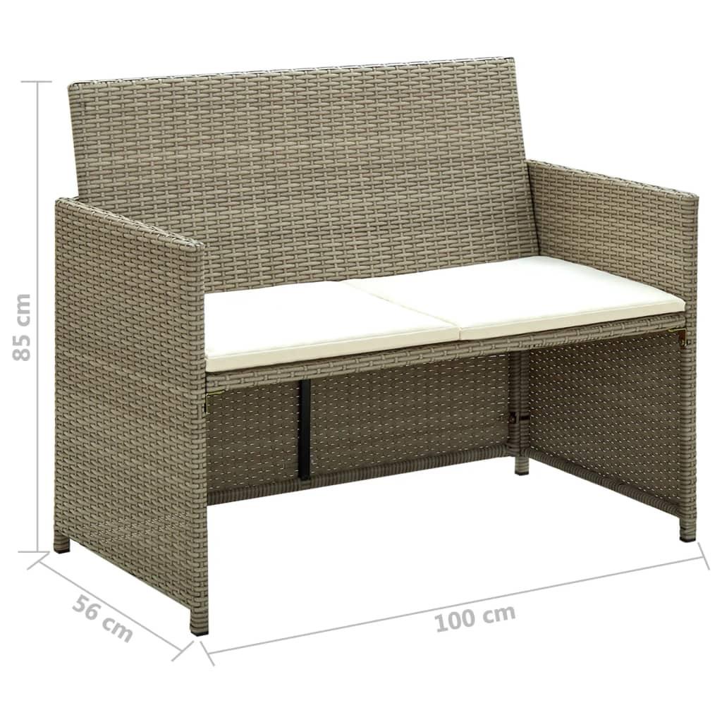 VidaXL Sofa poly-rattan