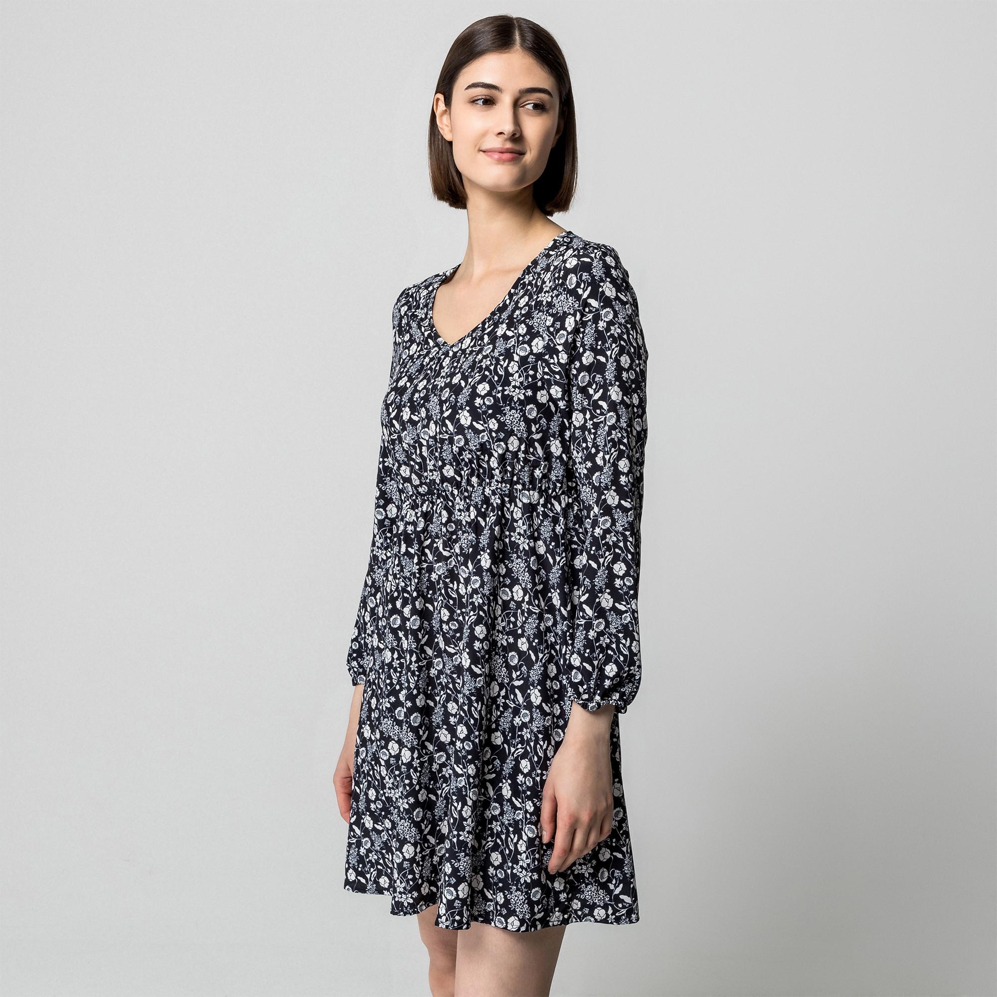 Manor Woman Minikleid mit floralem All-Over-Print