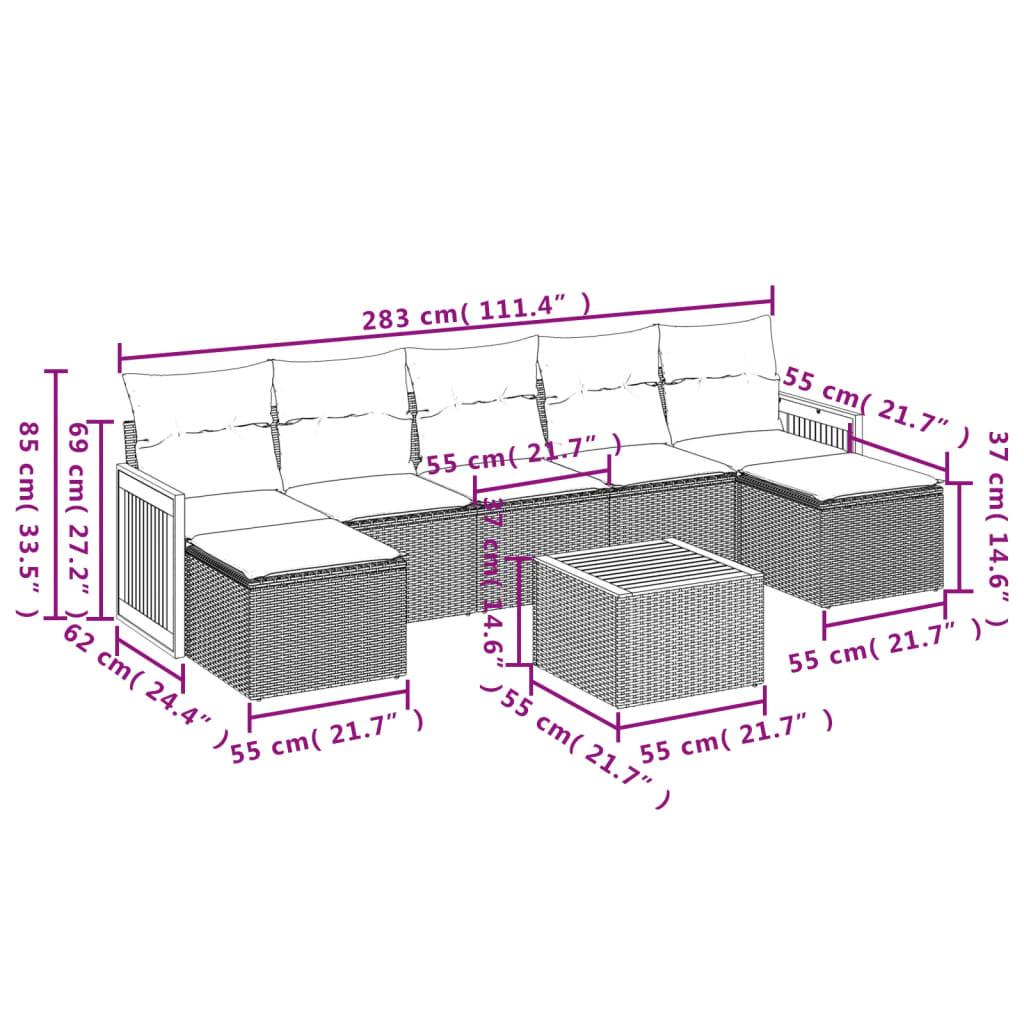 VidaXL Garten sofagarnitur poly-rattan