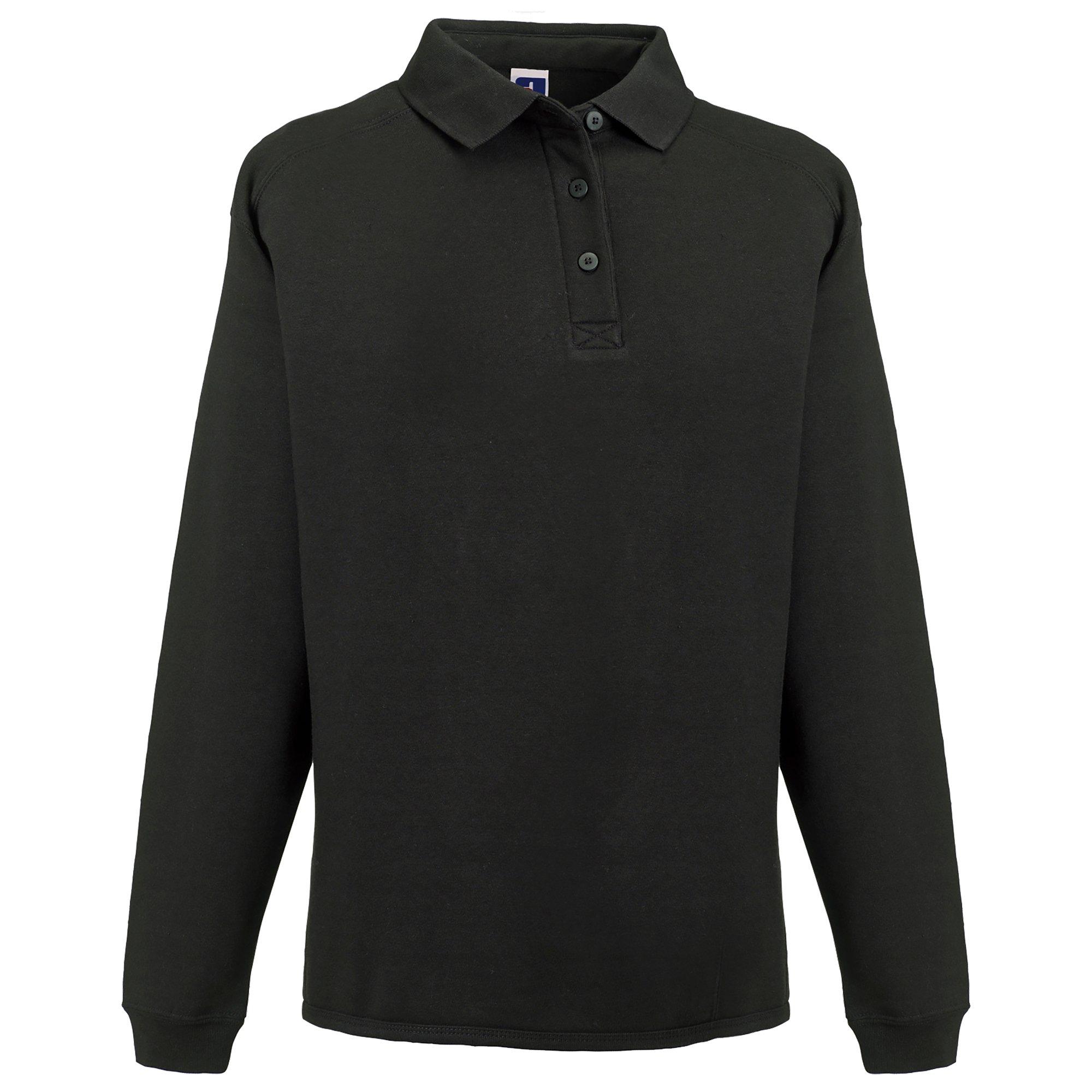 Russell Europe Sweatshirt mit Knopfleiste und Kragen