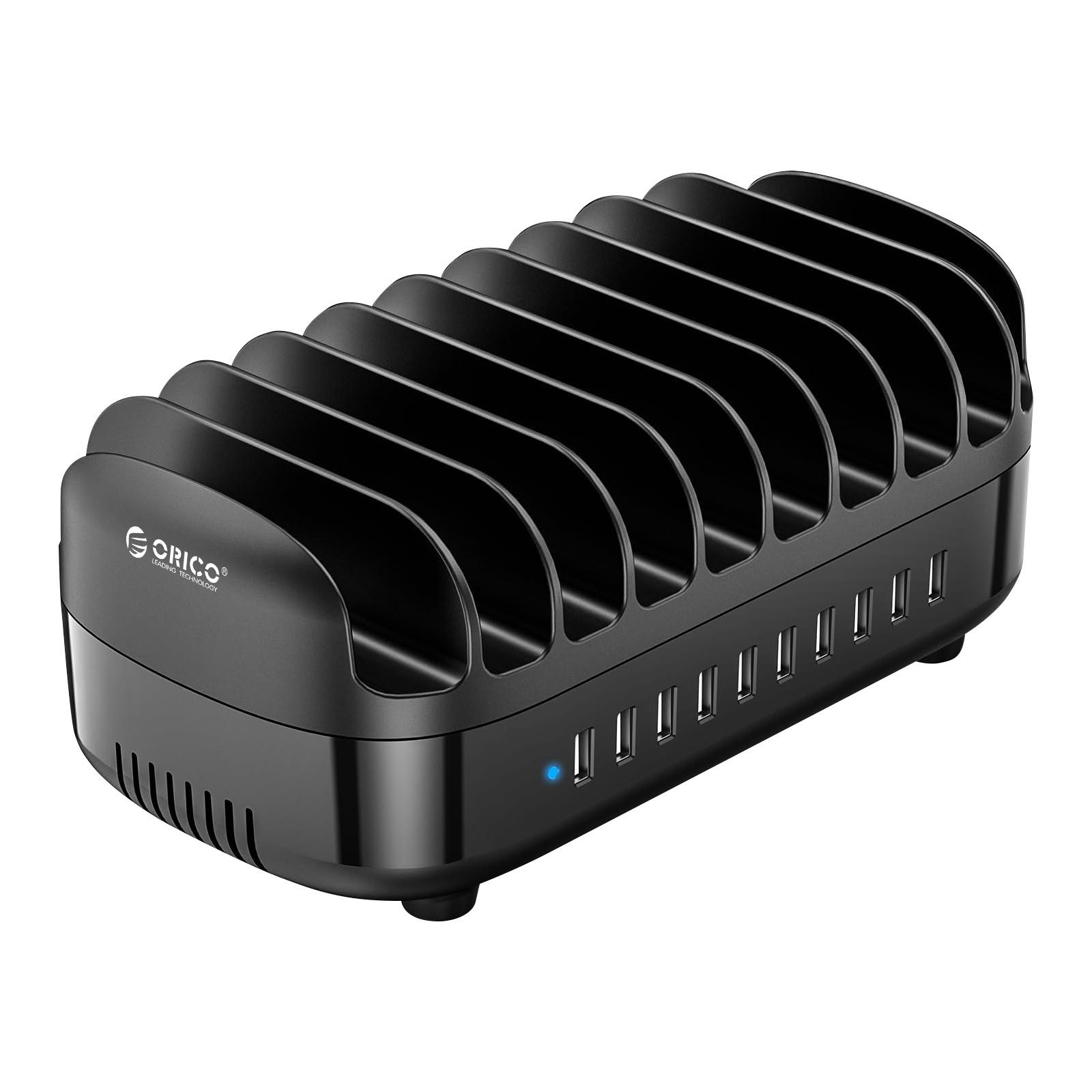 Avizar Ladestation 120W 10 USB Schwarz