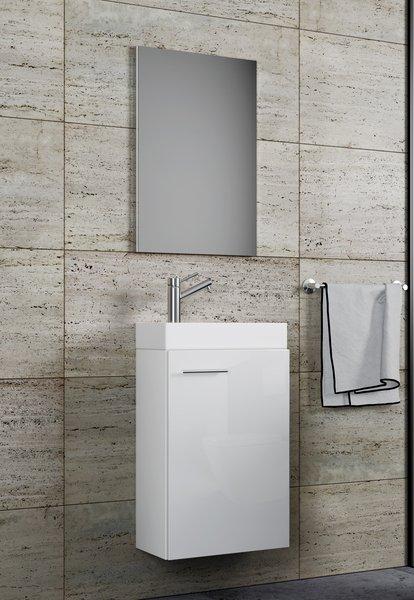 VCM 3-tlg Badmöbel Set Gäste WC Gästebad Waschplatz Waschtisch klein schmal Slito SP