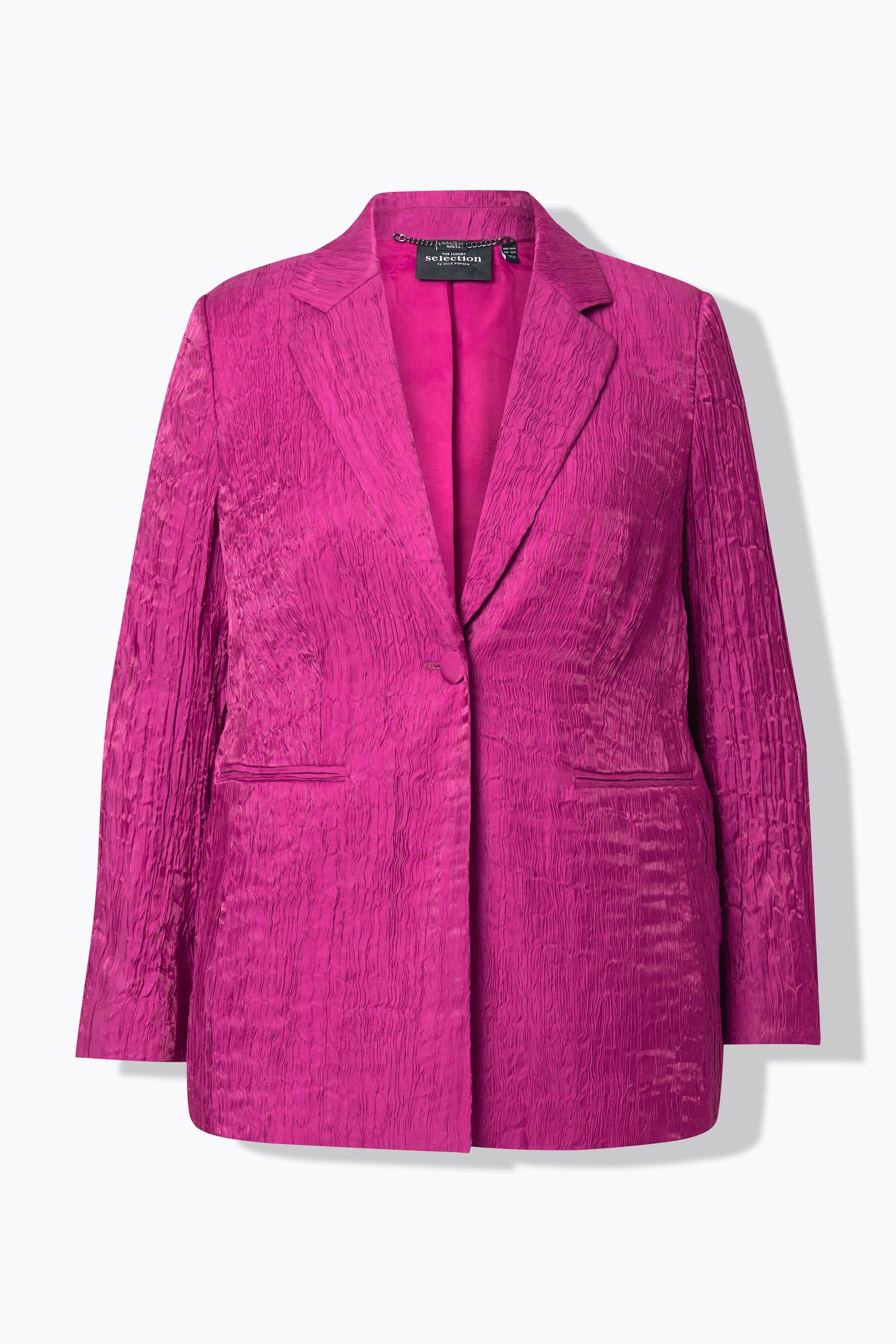 Ulla Popken Crash-Blazer, Struktur, Reverskragen, Langarm