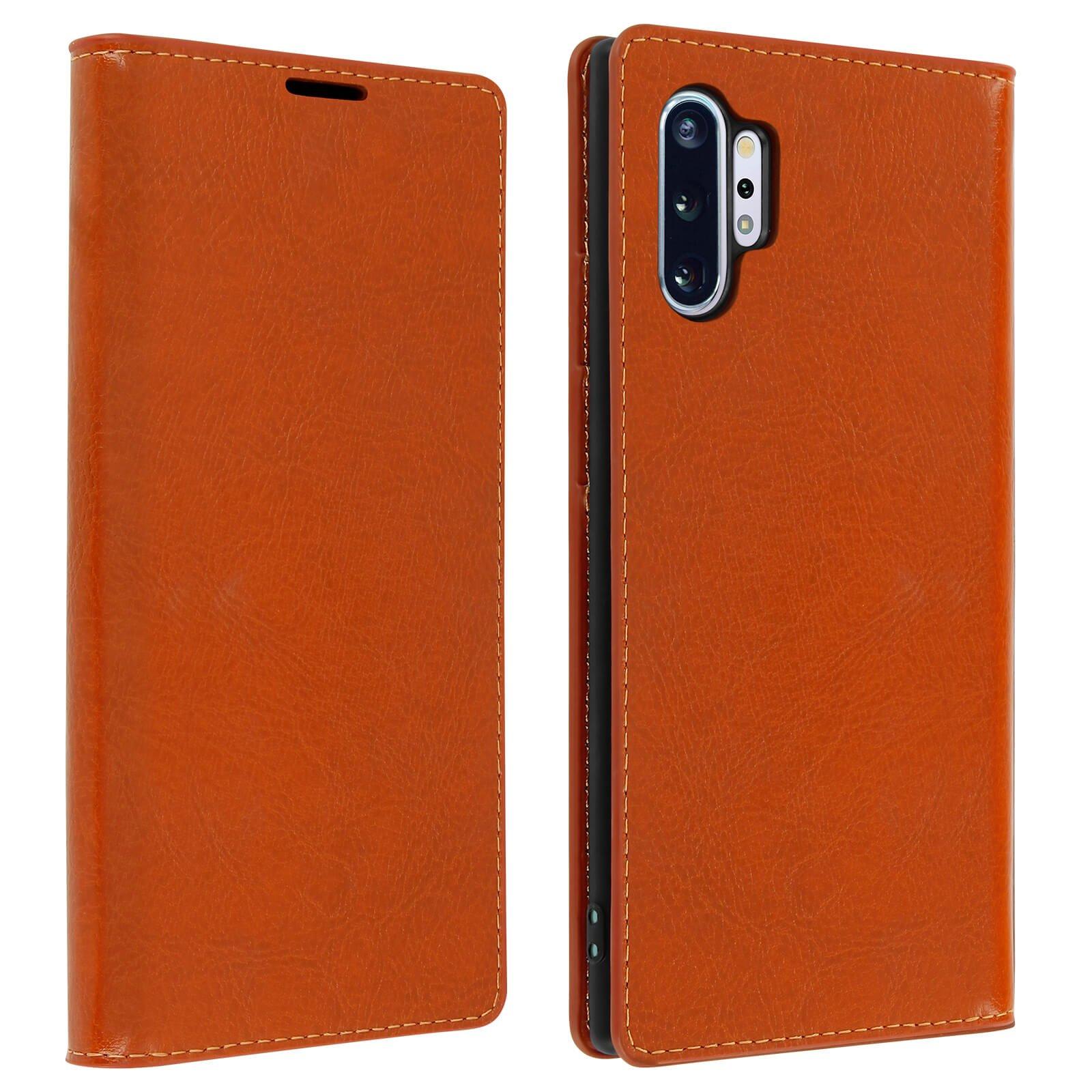 Avizar Cover Leder Galaxy Note 10 Plus Kupfer