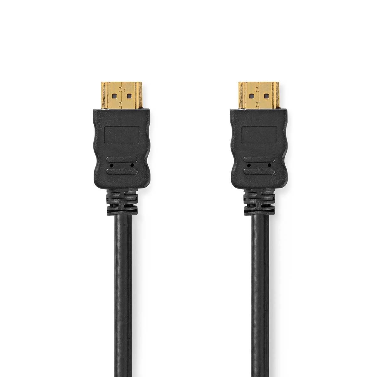 Nedis High Speed HDMI™ Kabel mit Ethernet | HDMI™ Stecker | HDMI™ Stecker | 4K@30Hz | ARC | 10.2 Gbps | 5.00 m | Rund | PVC | Schwarz | Box