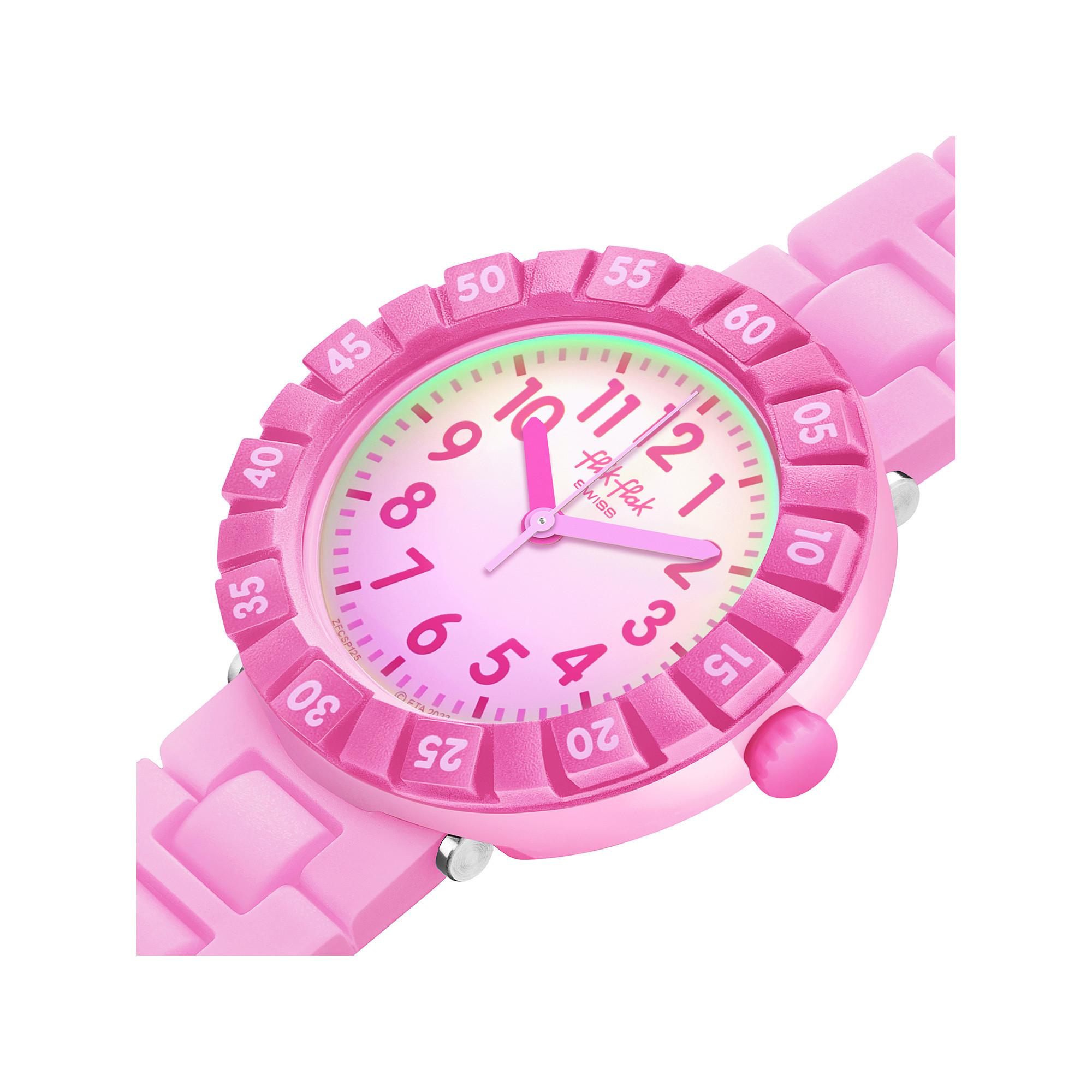 flik-flak PINK SPLASH Analoguhr