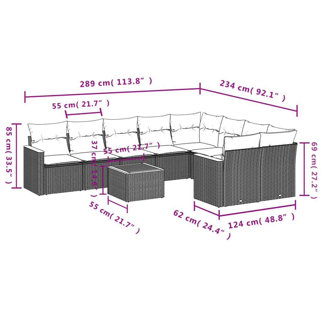 VidaXL Garten sofagarnitur poly-rattan