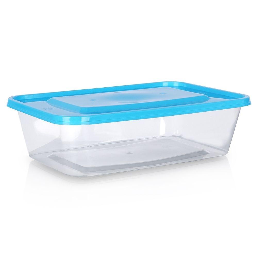 B2X 10er-Set rechteckige Lebensmittelboxen, 650 ml, Kühlschrank & Mikrowelle