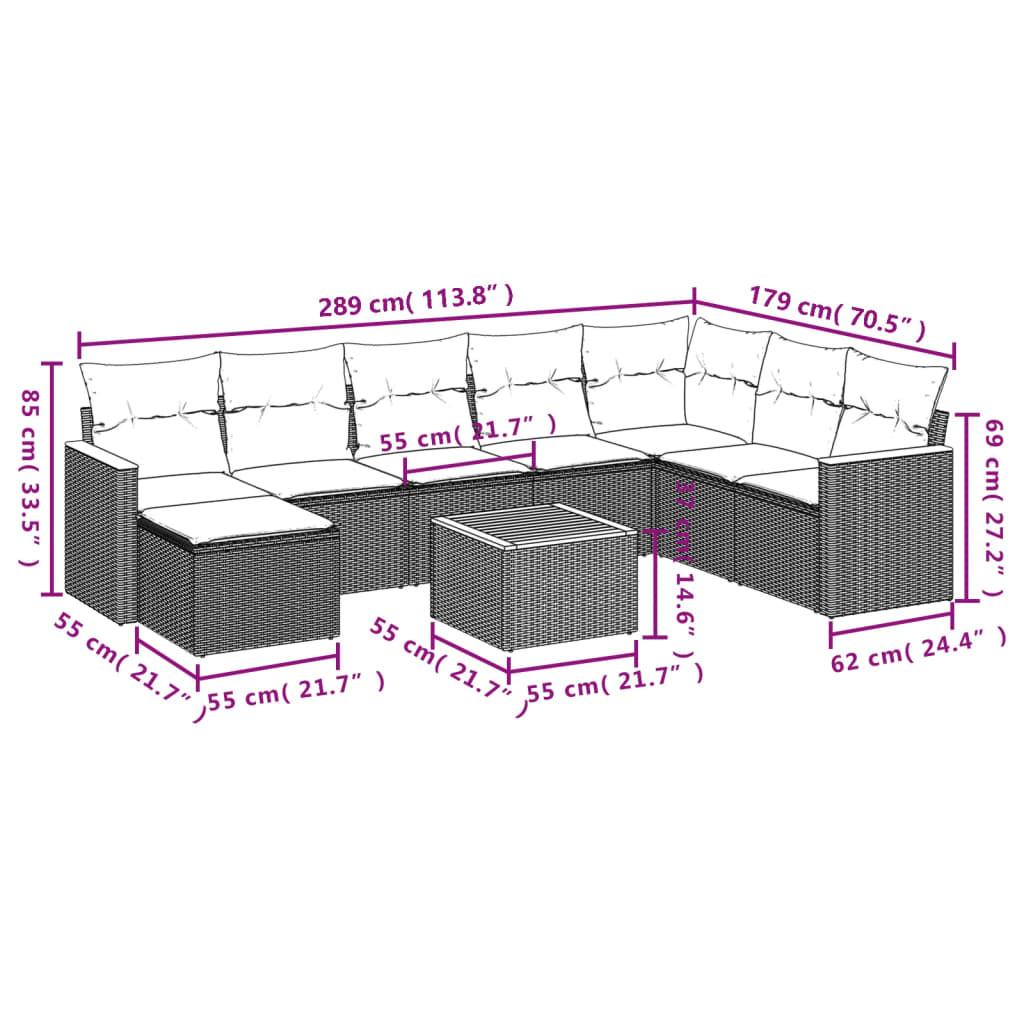 VidaXL Garten sofagarnitur poly-rattan