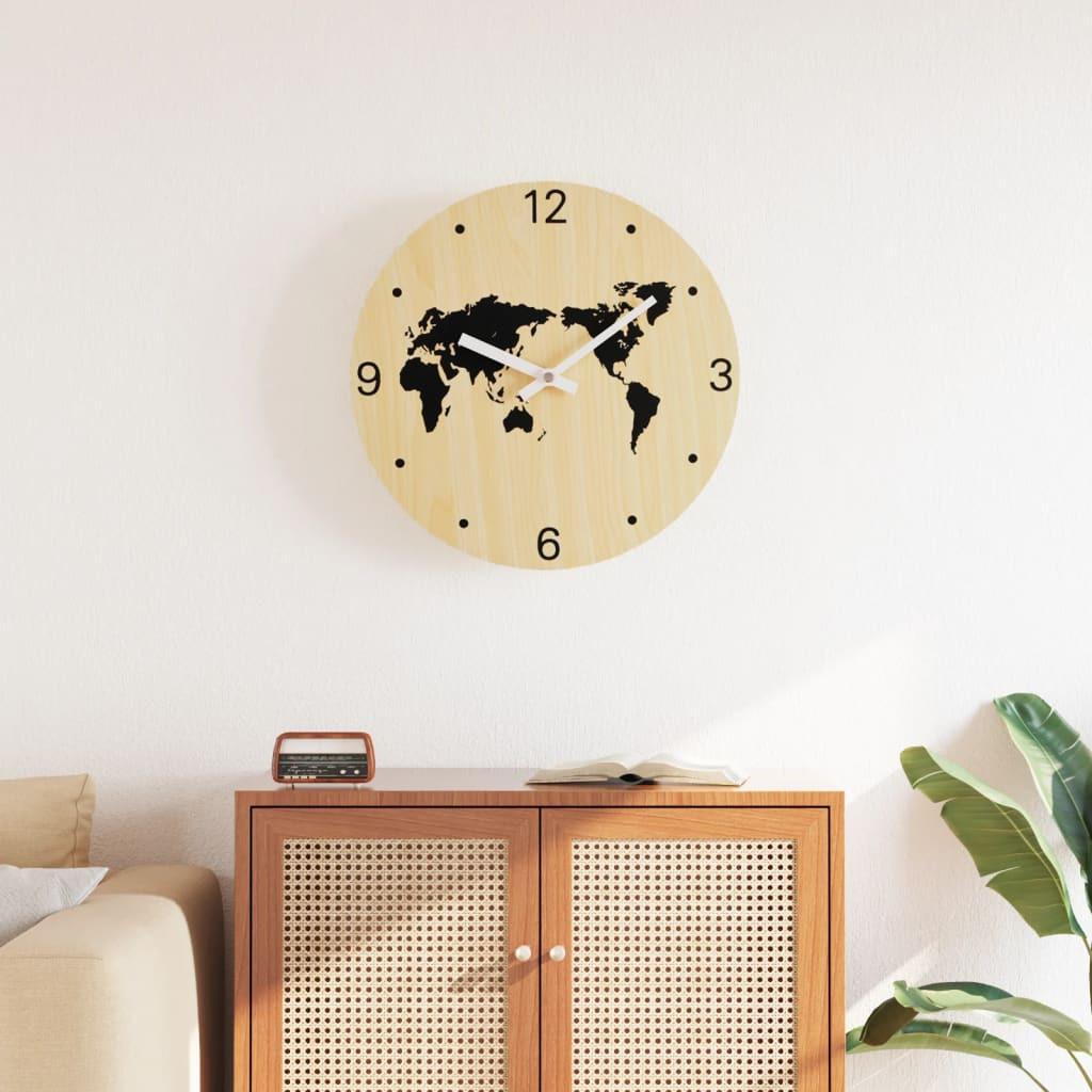 VidaXL Wanduhr holzwerkstoff