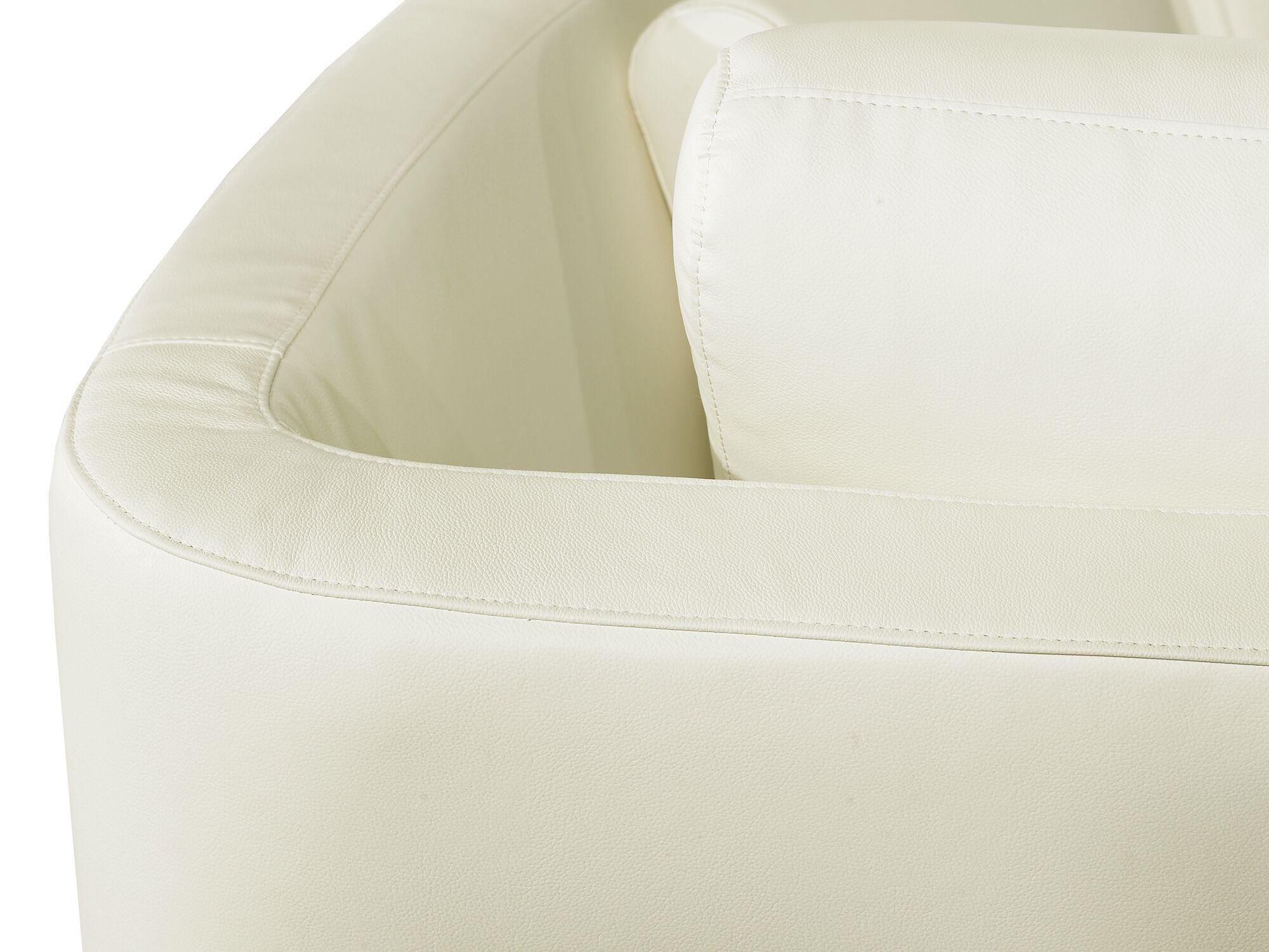 Beliani Halbrundes Sofa aus Echtleder Industriell ROTUNDE