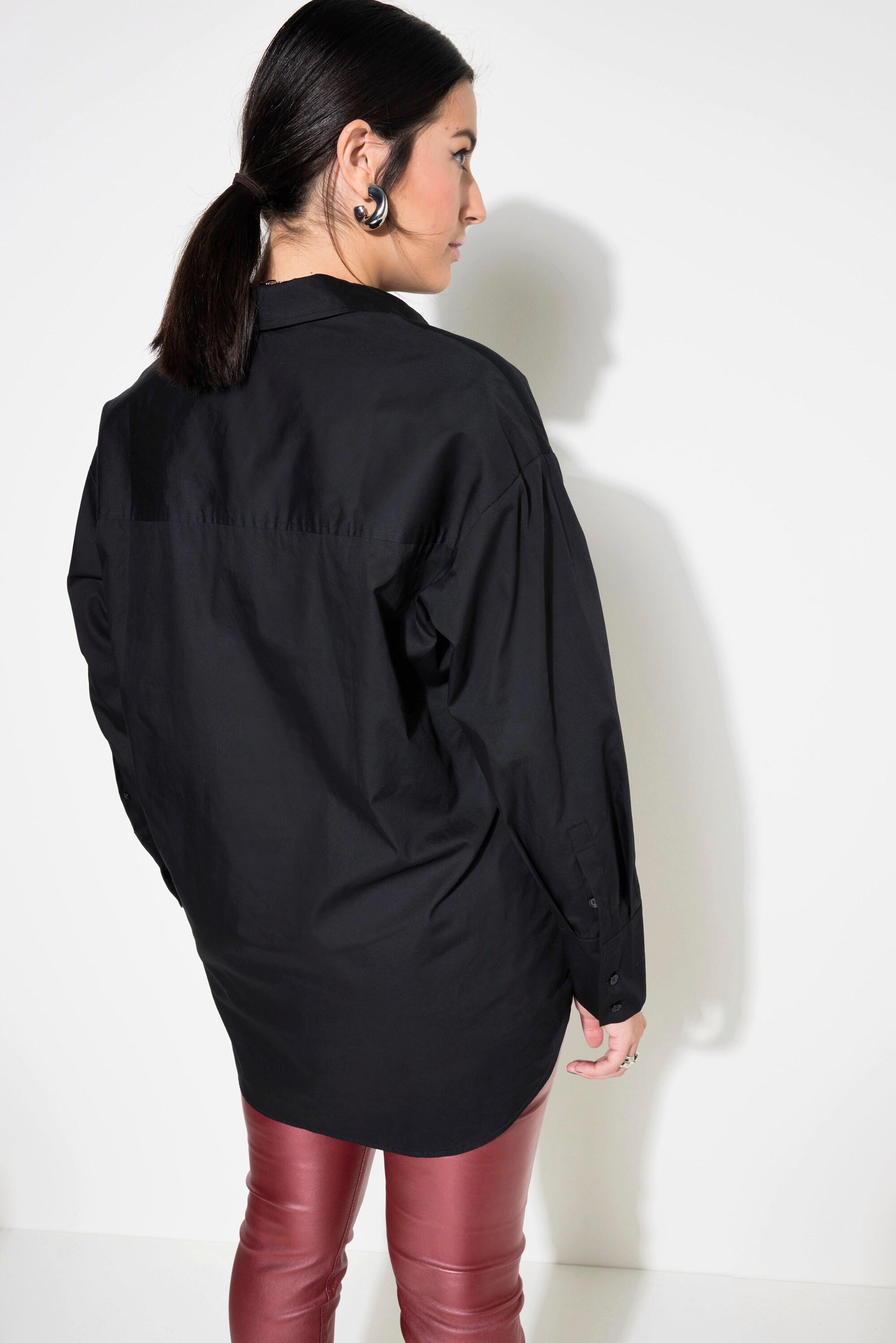 Studio Untold Oversize Hemdbluse Ziernieten-Taschen