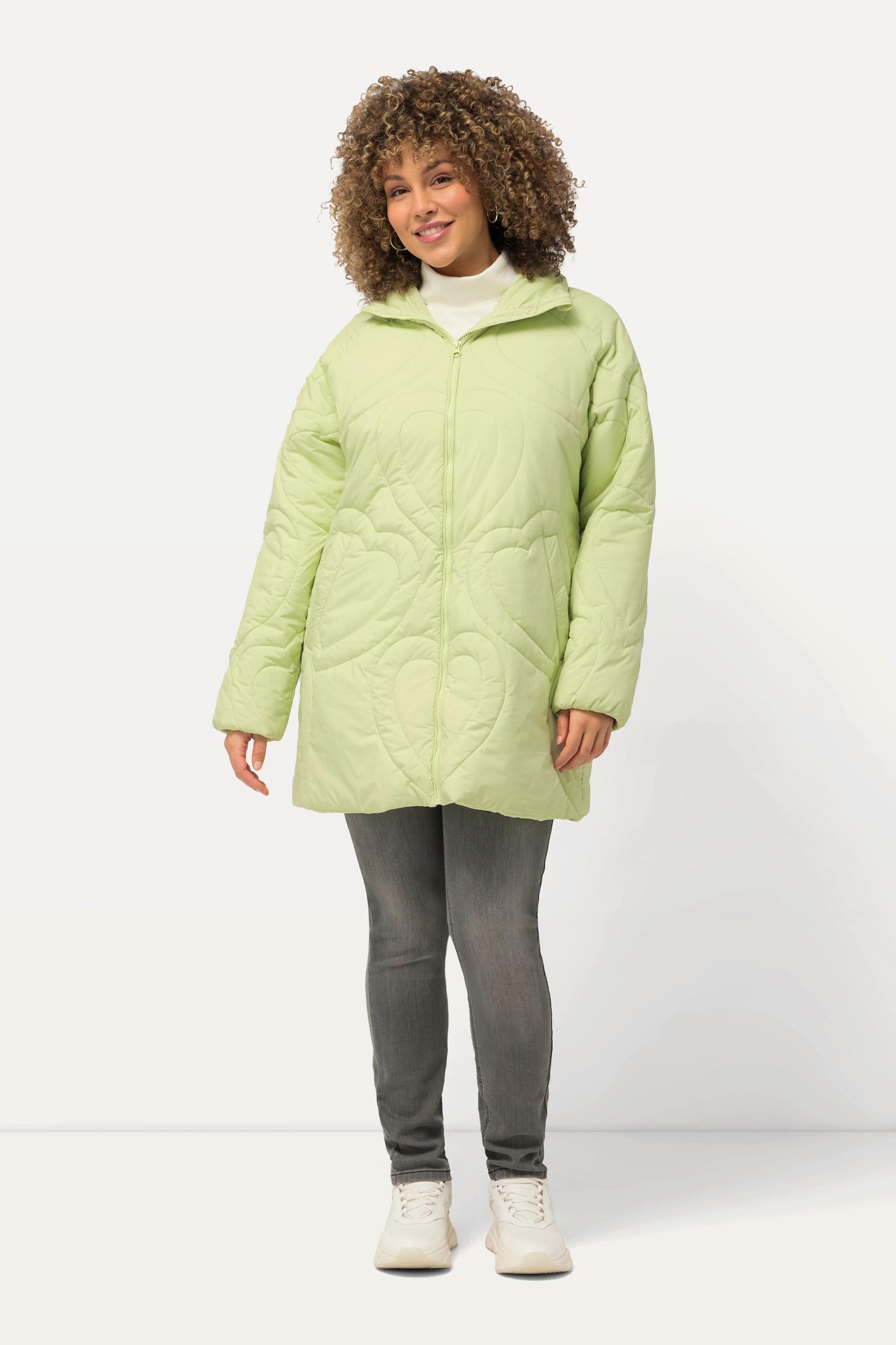 Ulla Popken HYPRAR Funktions-Steppjacke, Herzen, wasserabweisend