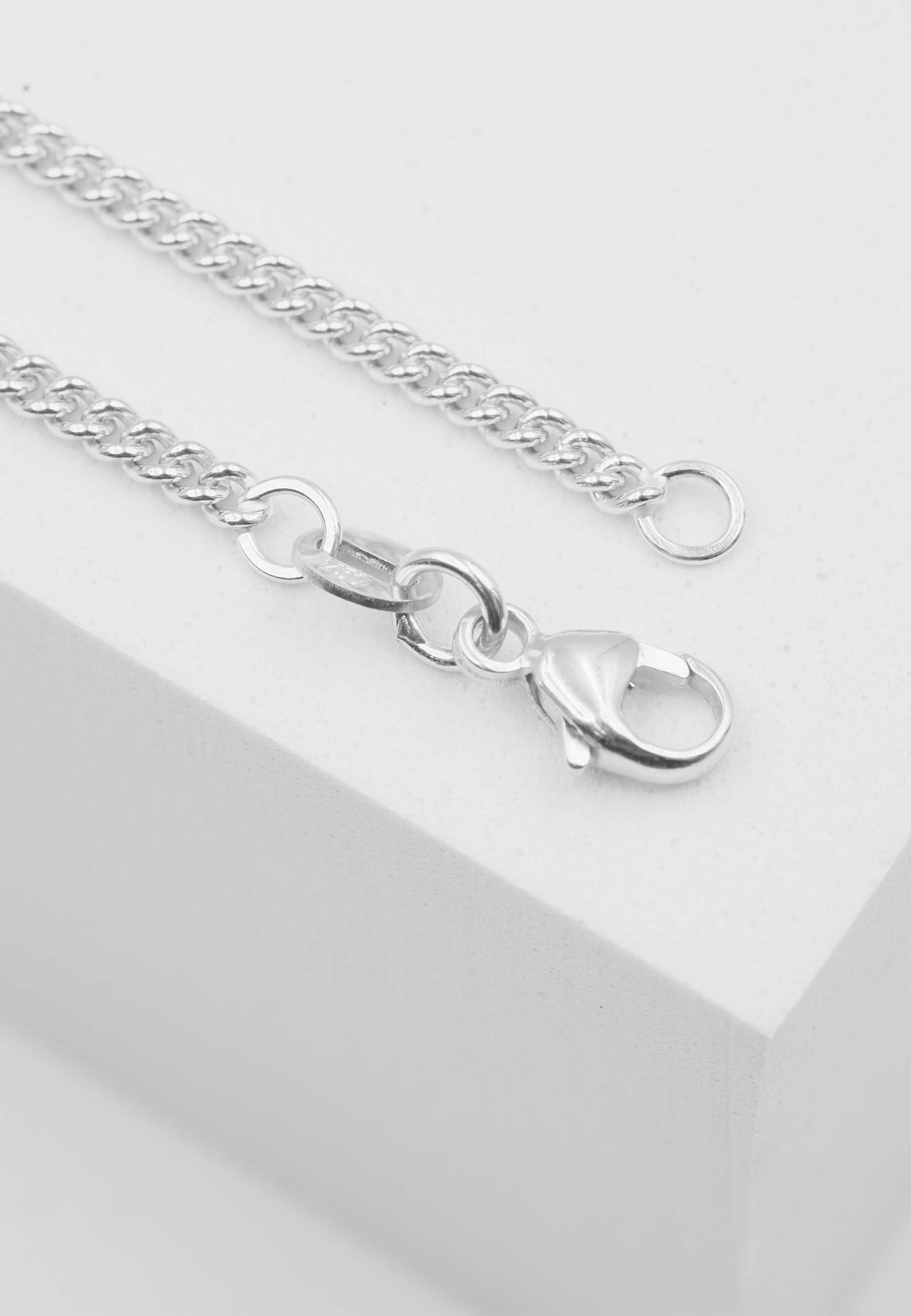 MUAU Schmuck Collier Rundpanzer Weissgold 750, 2.1mm, 42cm