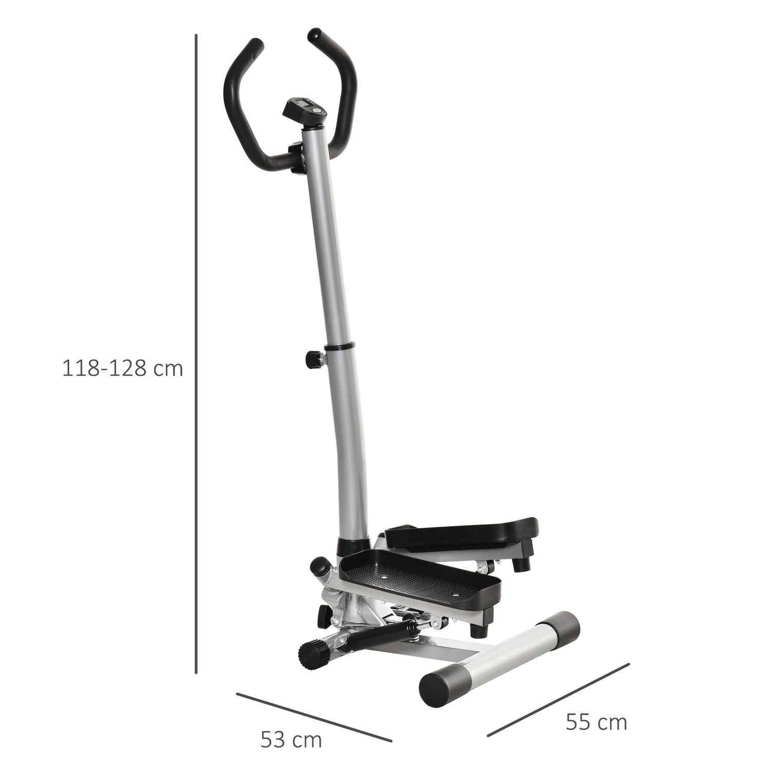 Northio Stepper Handgriff Heimtrainer Fitnessgerät Bein Po-Training Lcd-Bildschirm Verstellbar Geschwindigkeit