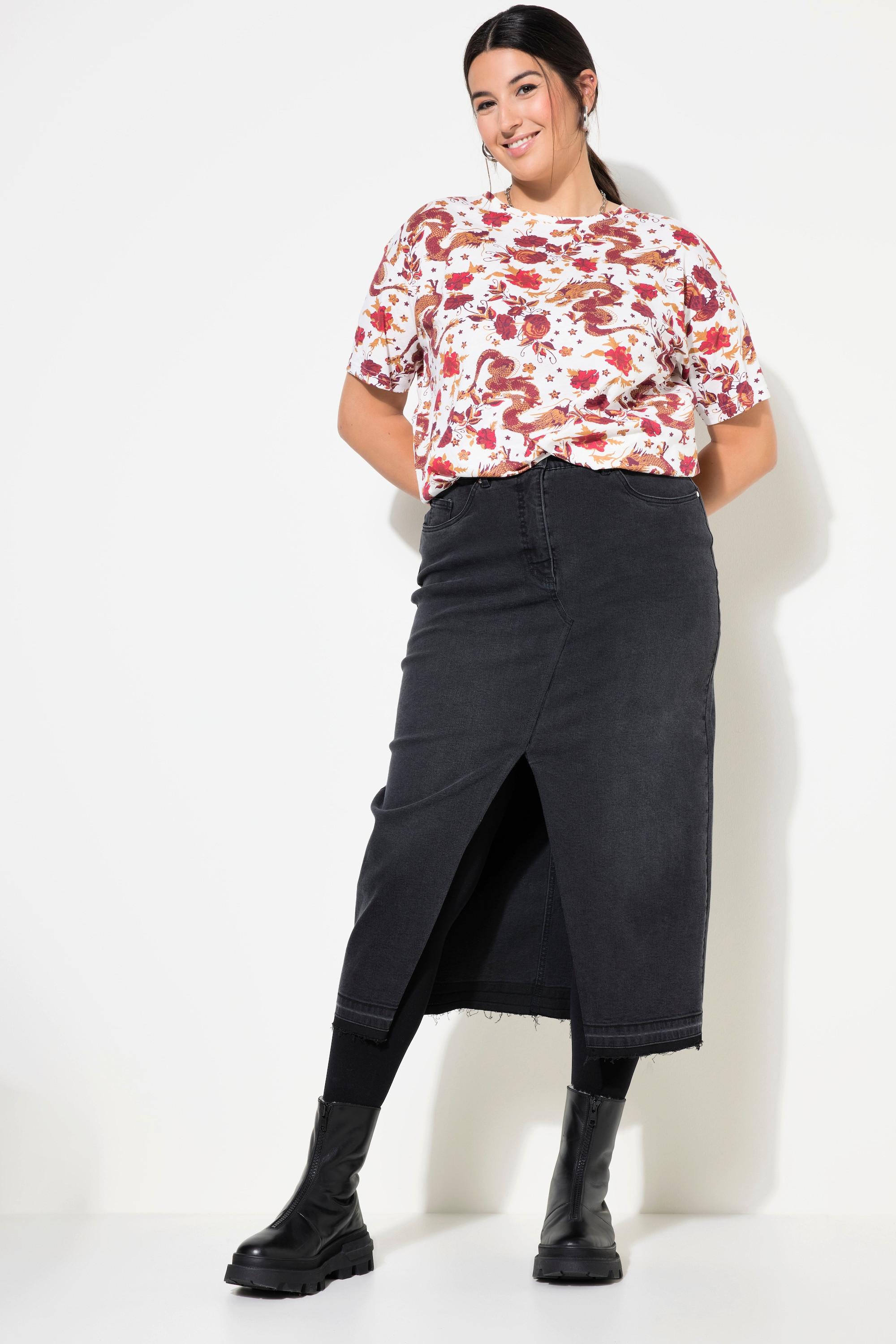 Studio Untold Jeansrock, A-Line, 5-Pocket, Schlitz vorne