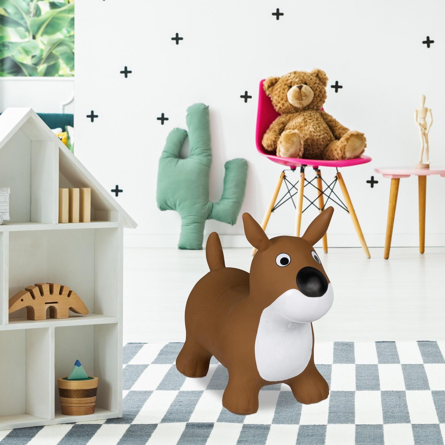 Northio Springender Hund in Braun