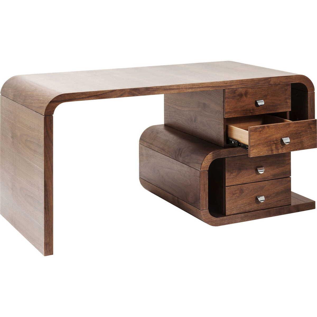 KARE Design Schreibtisch Soft Snake Walnut 150x70c