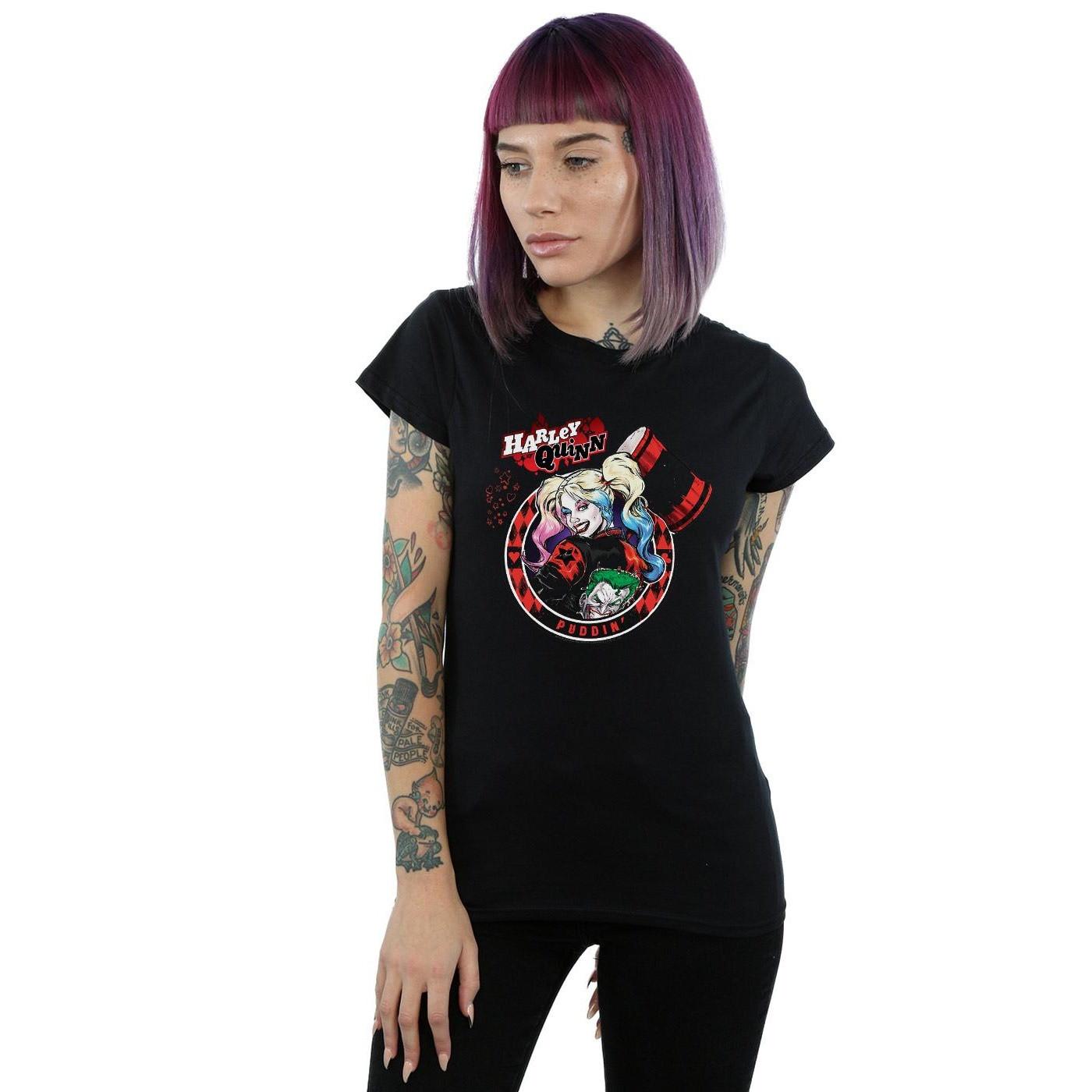 DC COMICS Harley Quinn Puddin' Print T-Shirt