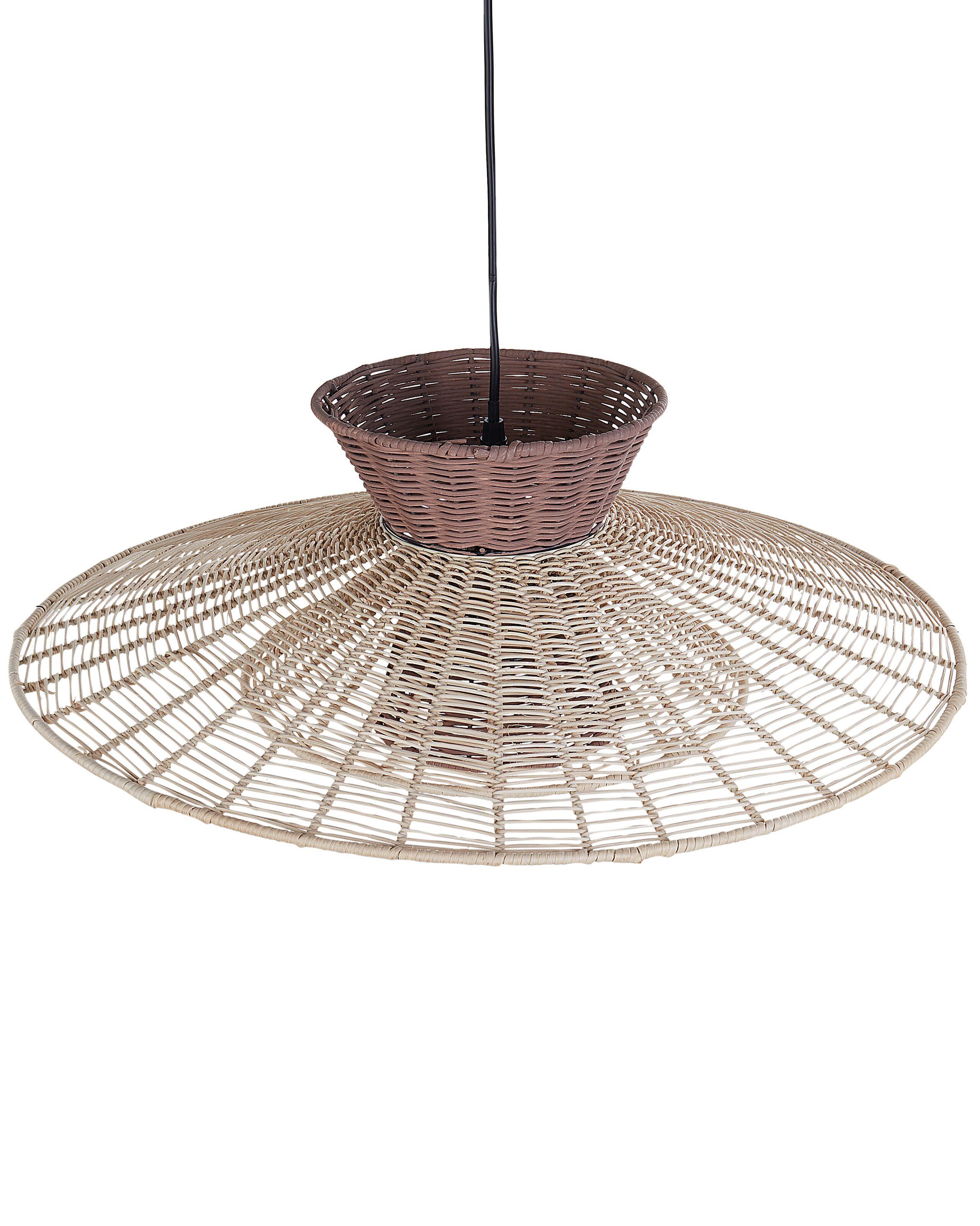 Beliani Hängelampe aus Rattan Boho KABOMPO