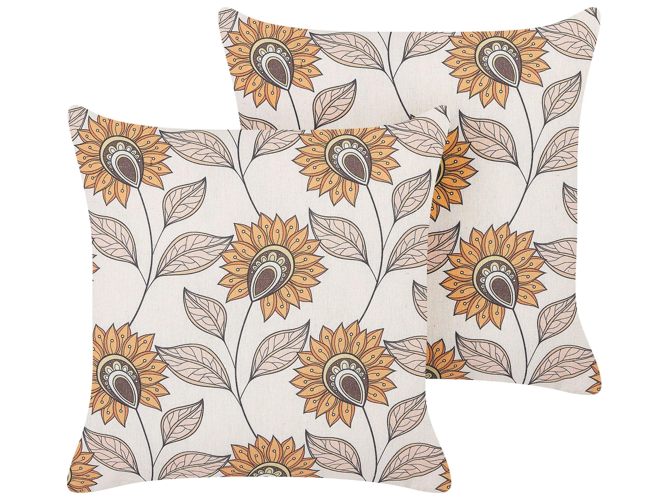 Beliani Dekokissen 2er Set aus Polyester Boho TUBEROSE