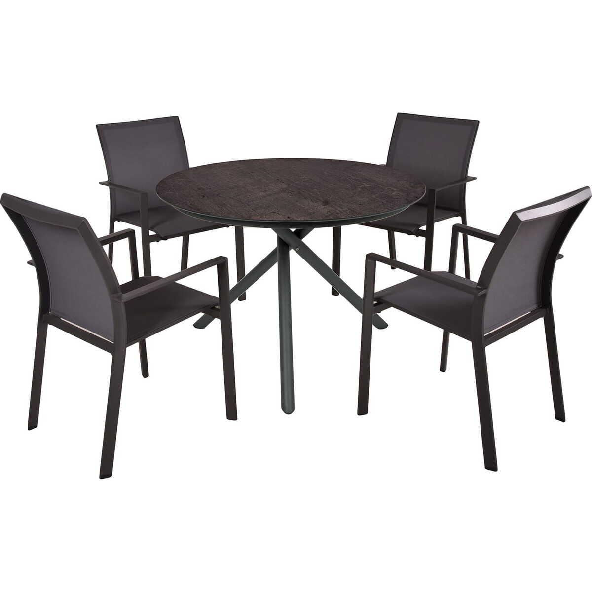 mutoni pleasure Garten Essgruppe Sophia III pfefferschwarz (5-tlg)