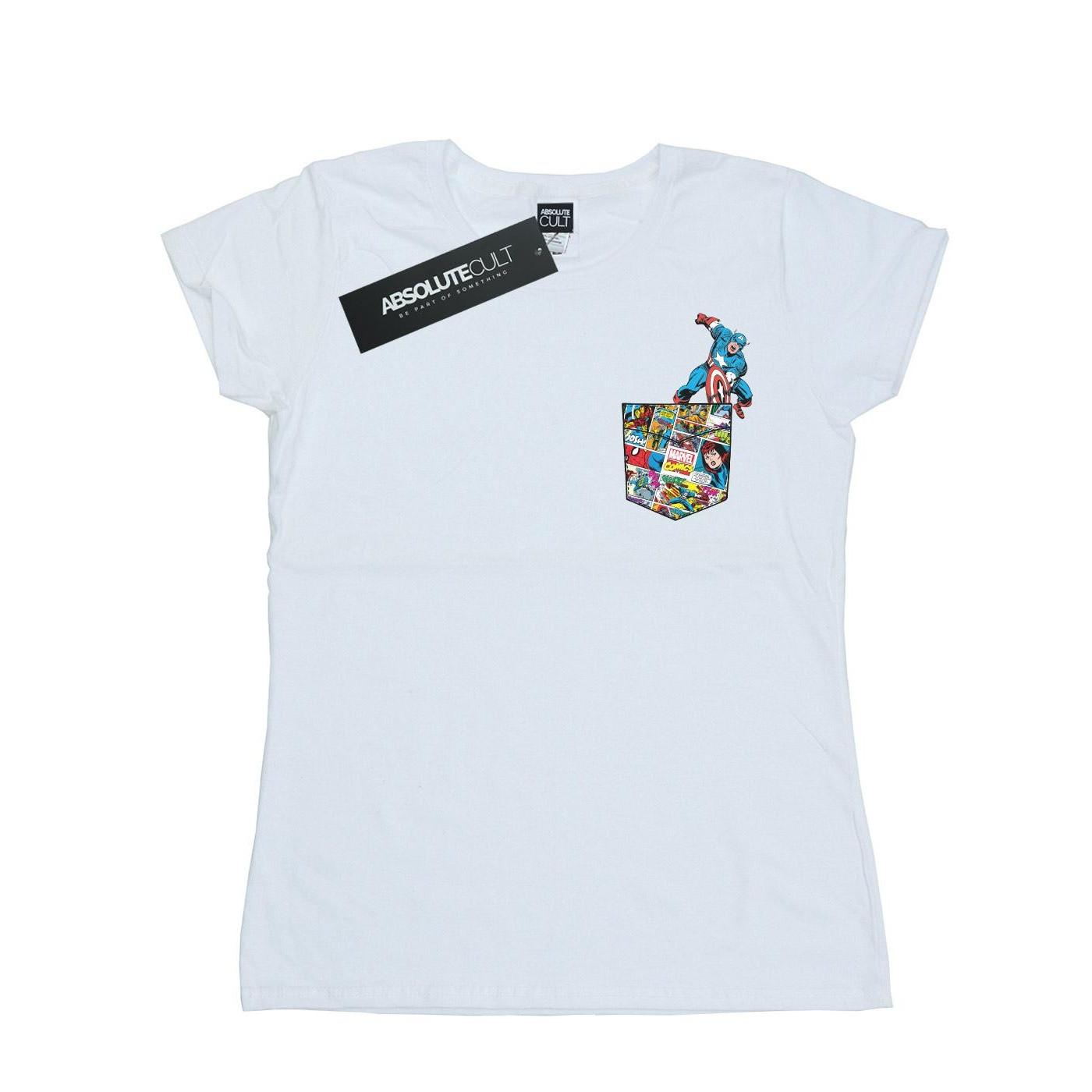 MARVEL Captain America Comic Pocket T-Shirt