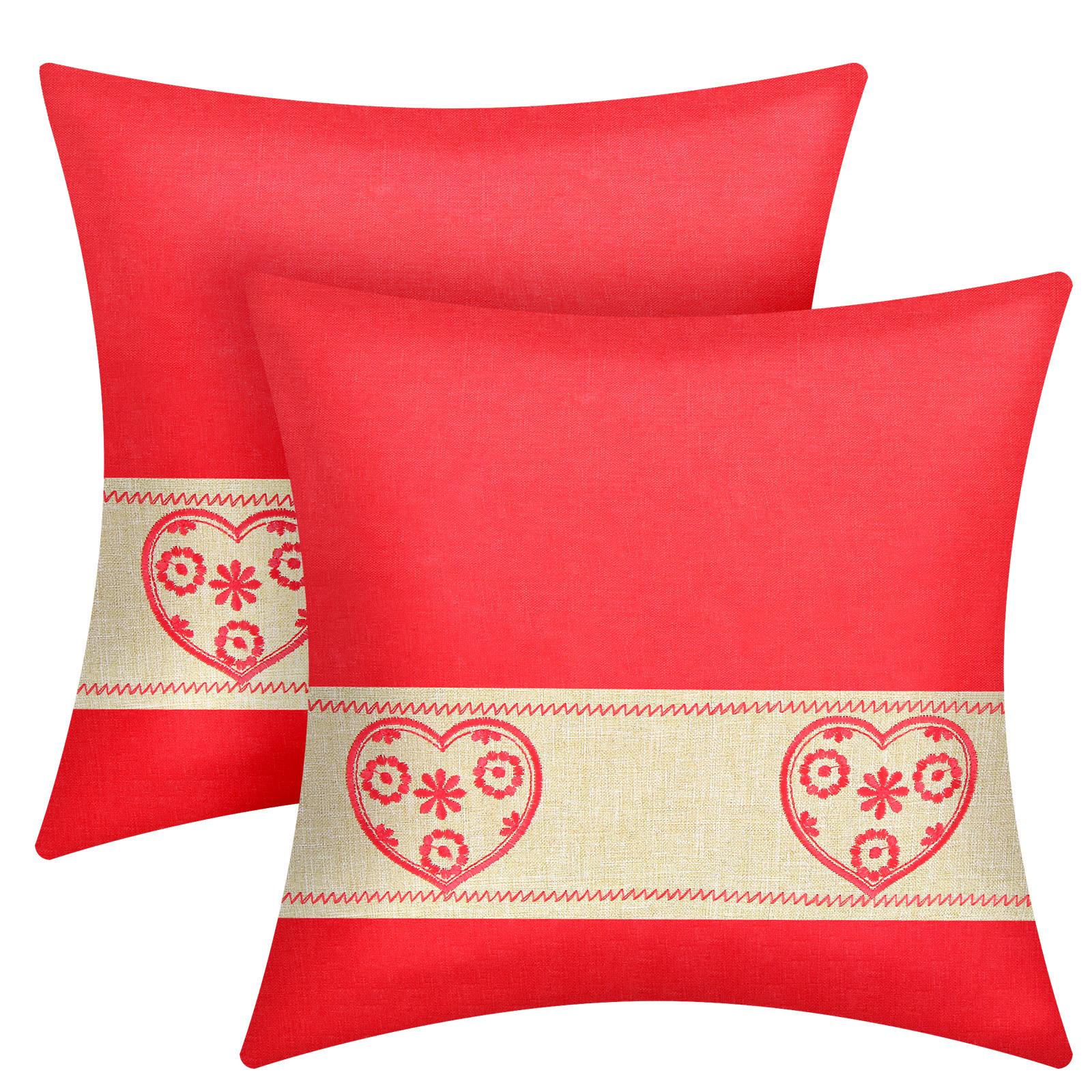 Avizar 2 Stk. Kissenbezüge Herz