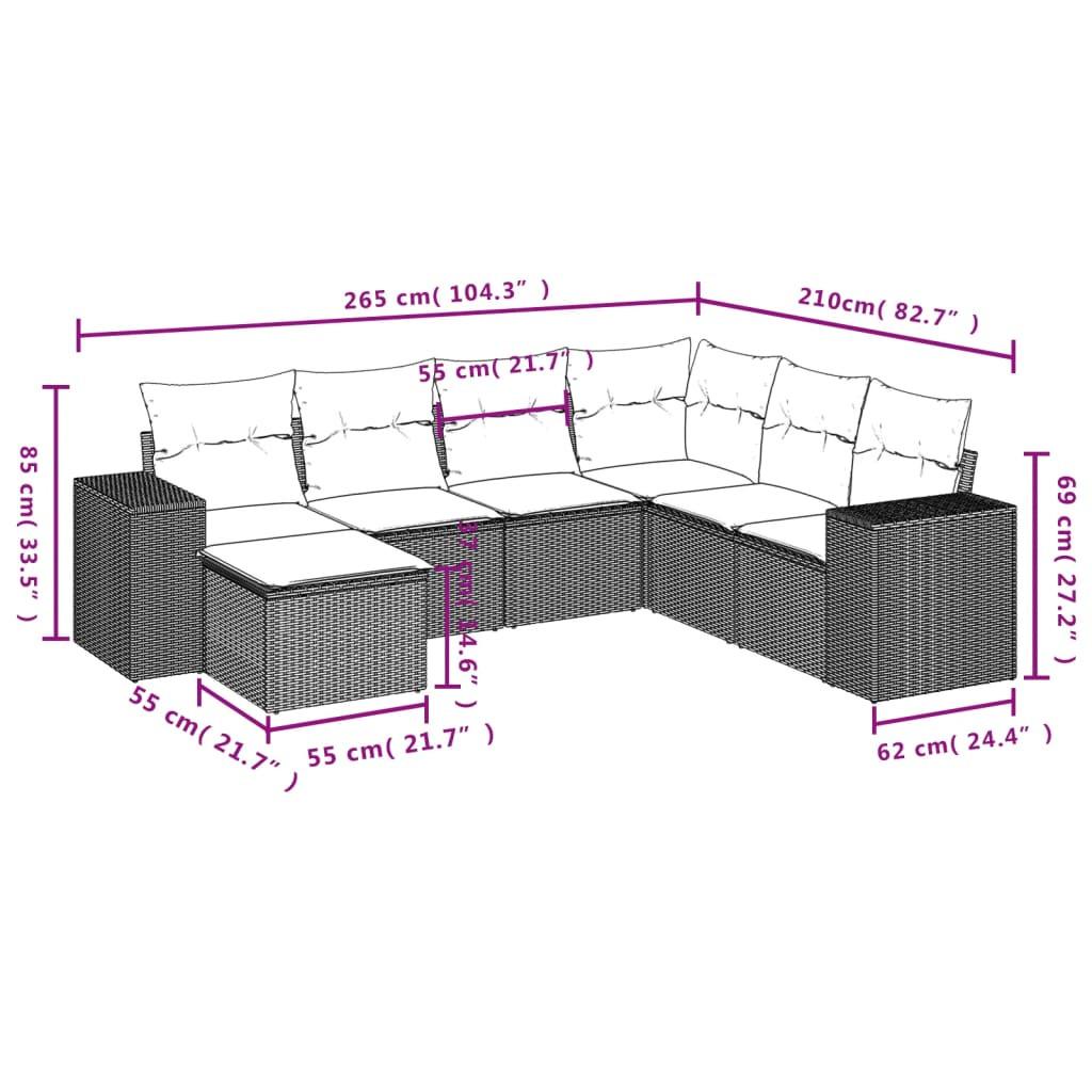 VidaXL Garten sofagarnitur poly-rattan