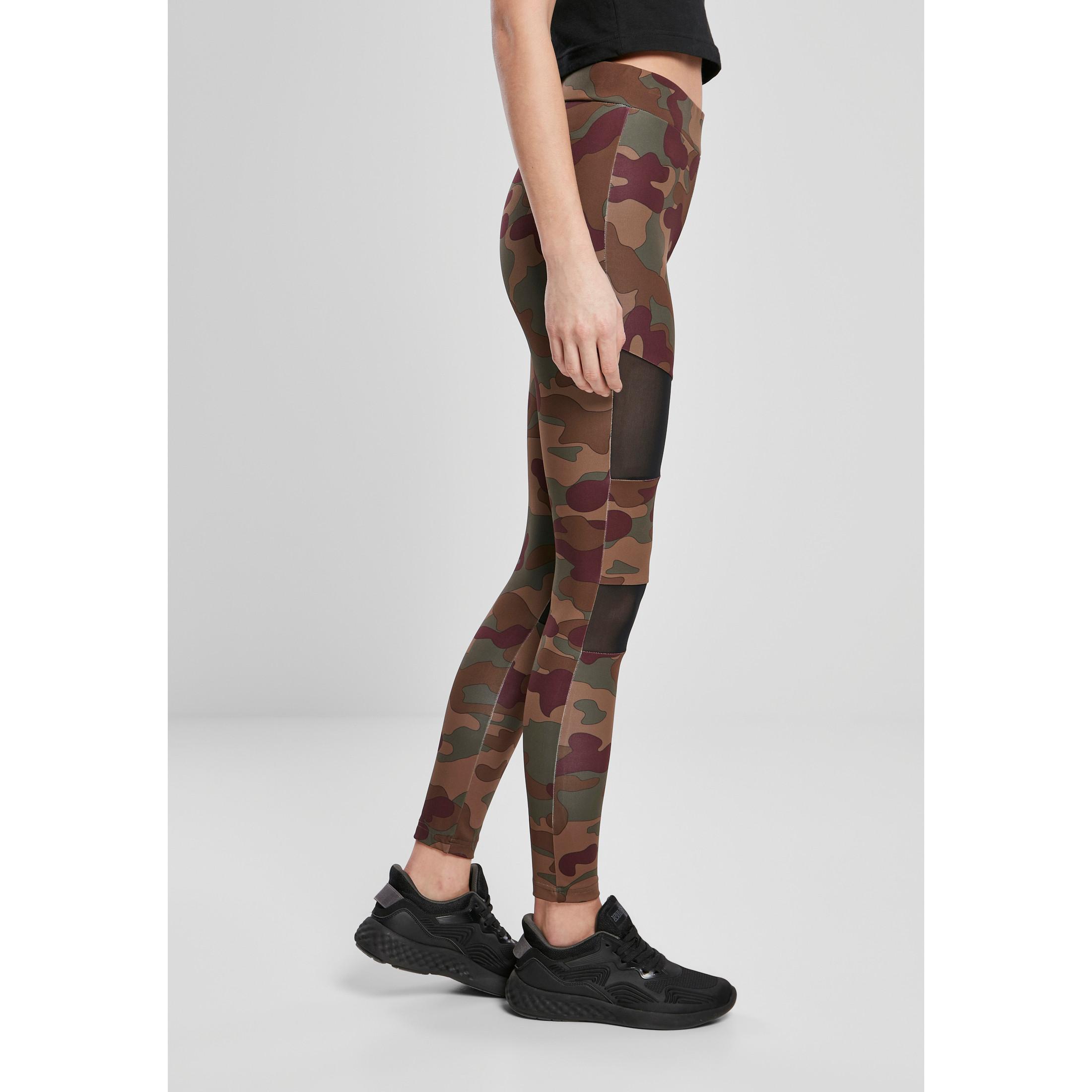 URBAN CLASSICS leggings damen camo tech mesh