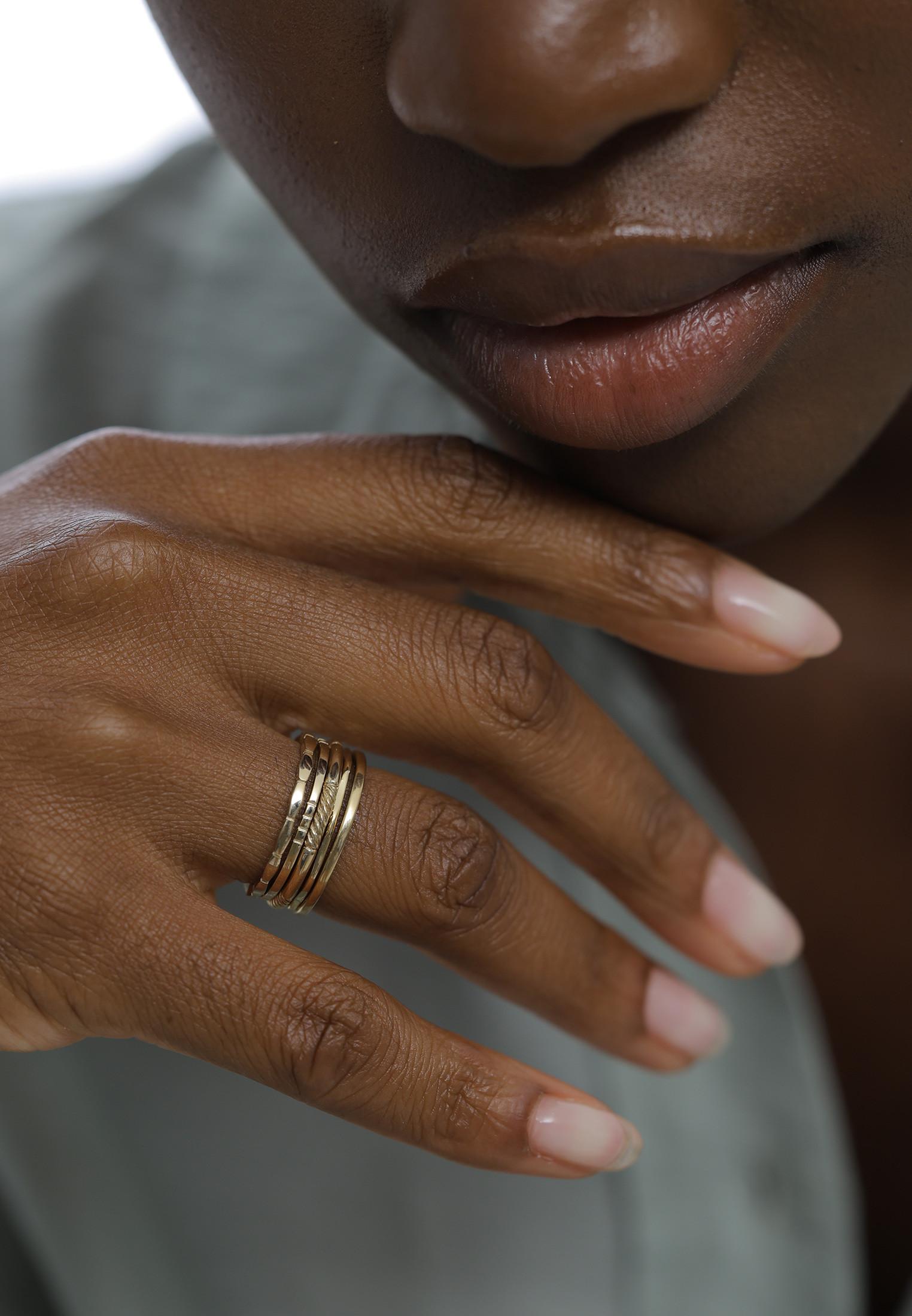 Elli Ring Stapelringe Stacking Bandringe 5Er Set