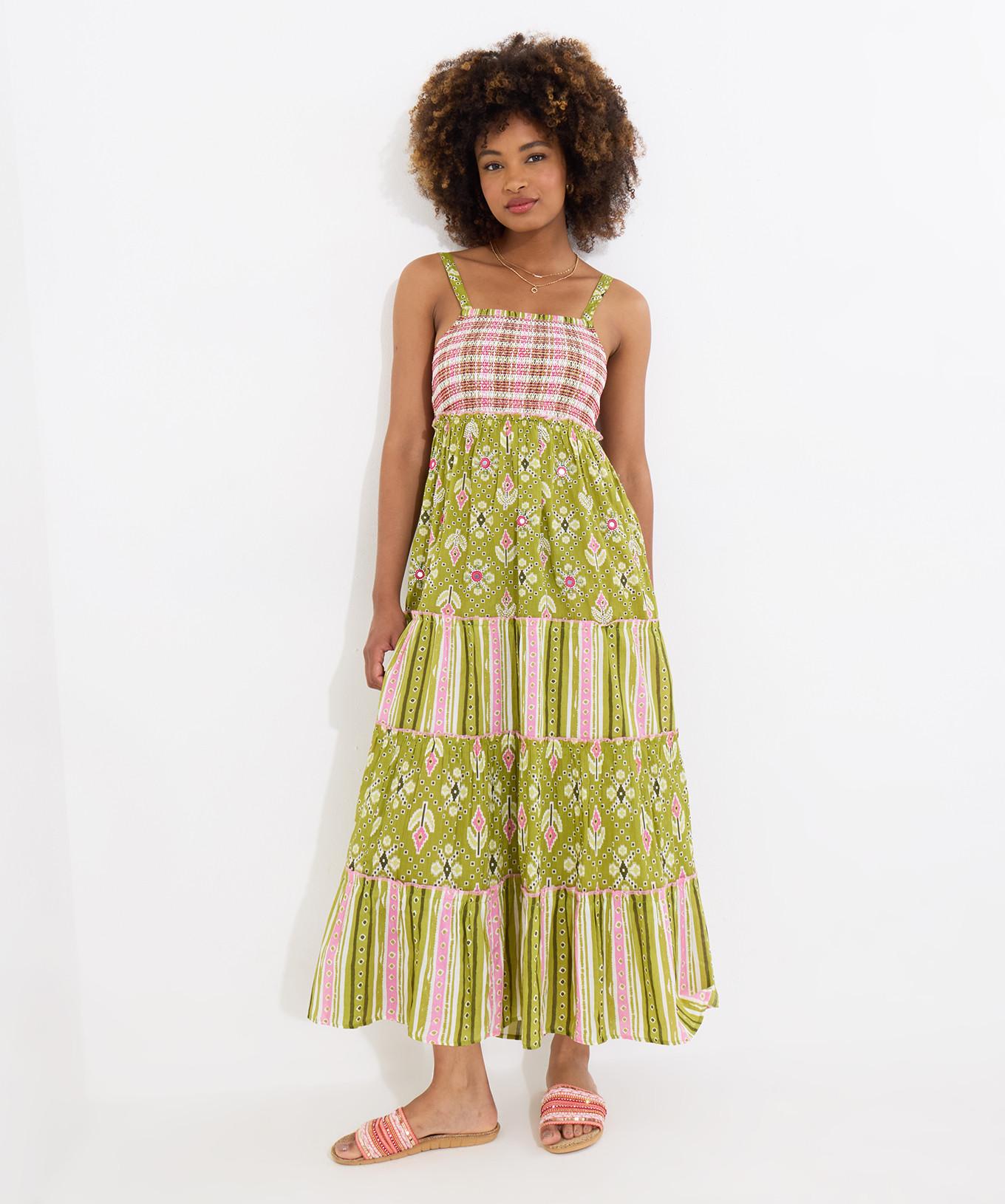 Joe Browns Kariertes Maxikleid mit Raffung