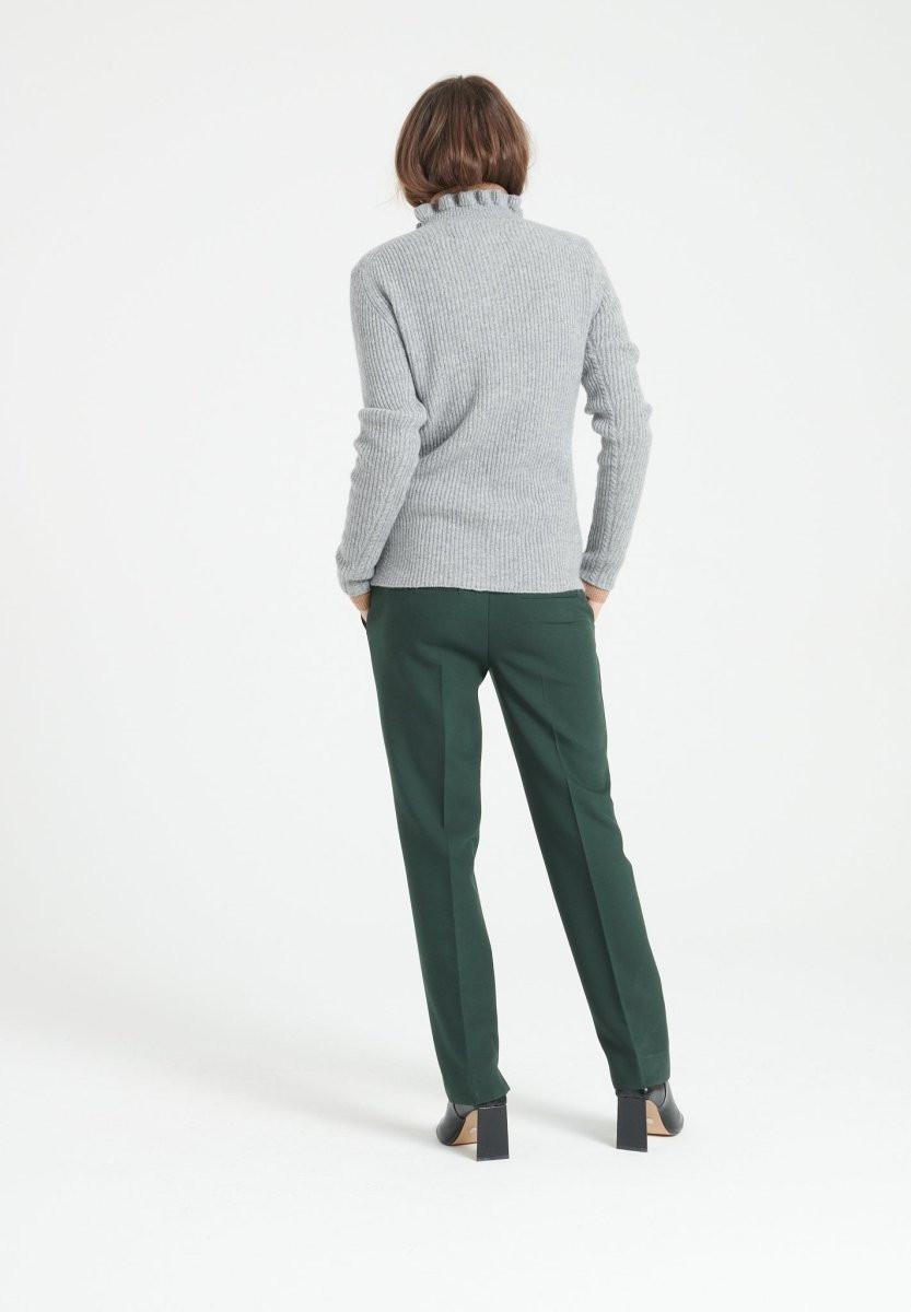 Studio Cashmere8 MIA 4 Pullover mit Falbala-Kragen und Reißverschluss - 100% Kaschmir