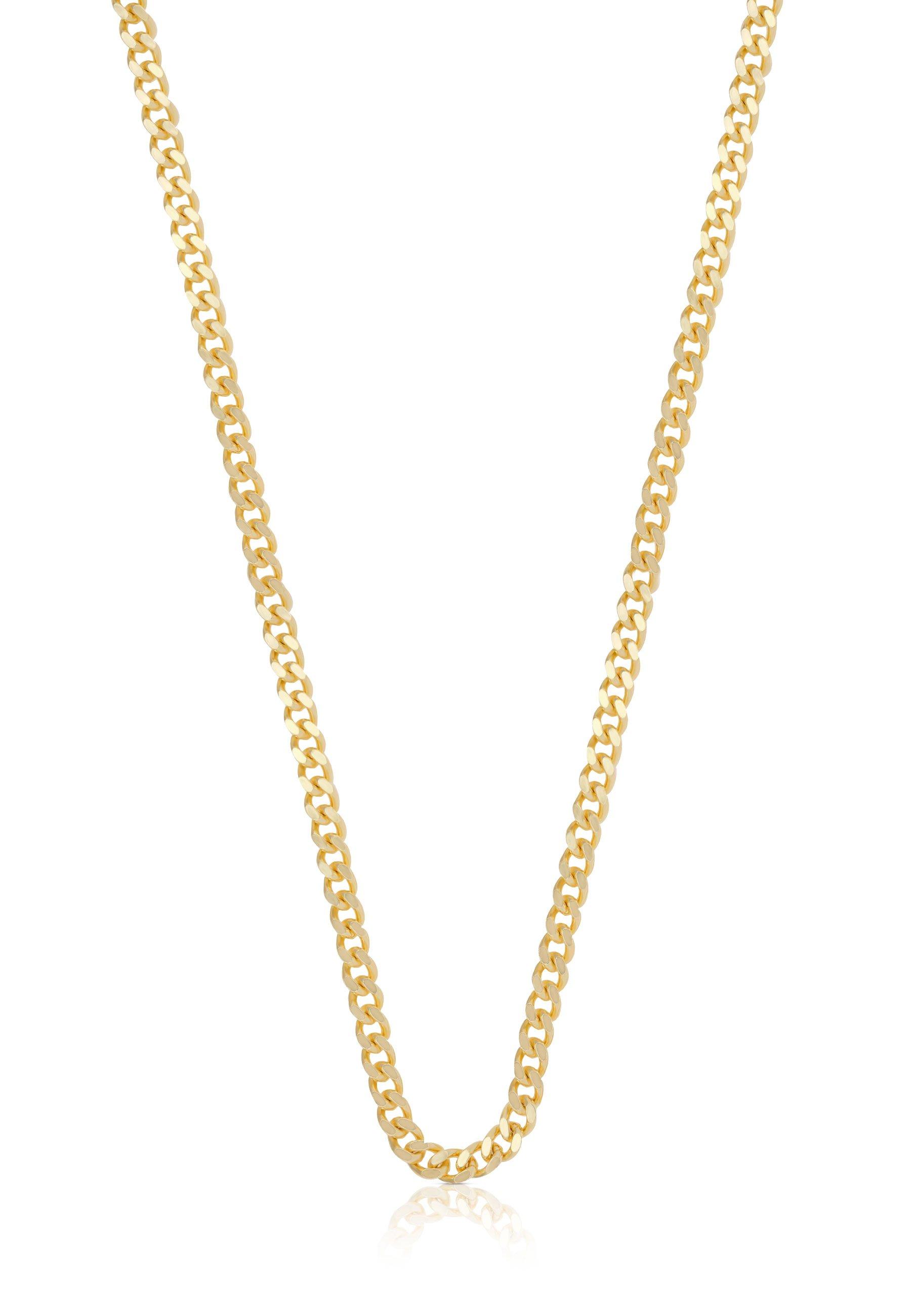 MUAU Schmuck Collier Panzer Gelbgold 750, 3.2mm, 60cm