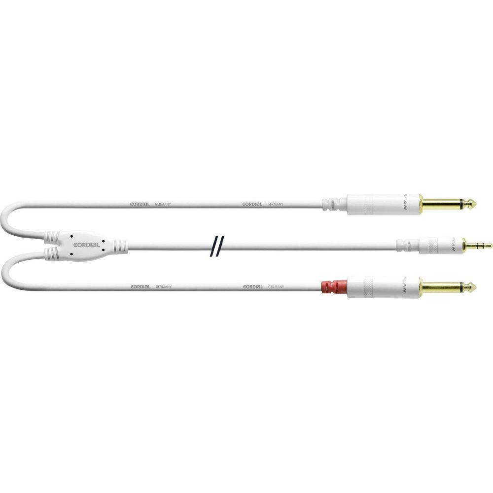 Cordial 3.5 mm Klinkenstecker auf 2x 6.35 mm Klinkenstecker