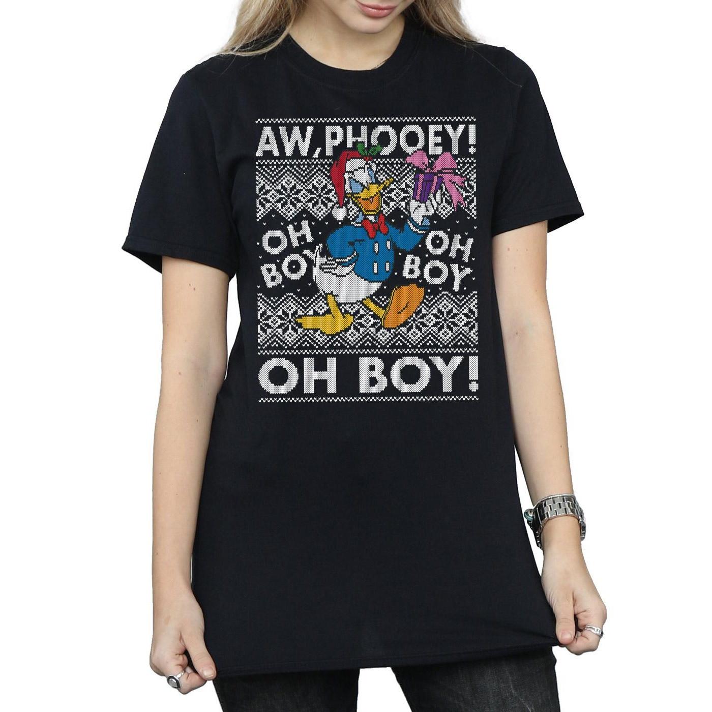 Disney Donald Duck Christmas Jumper Style T-Shirt
