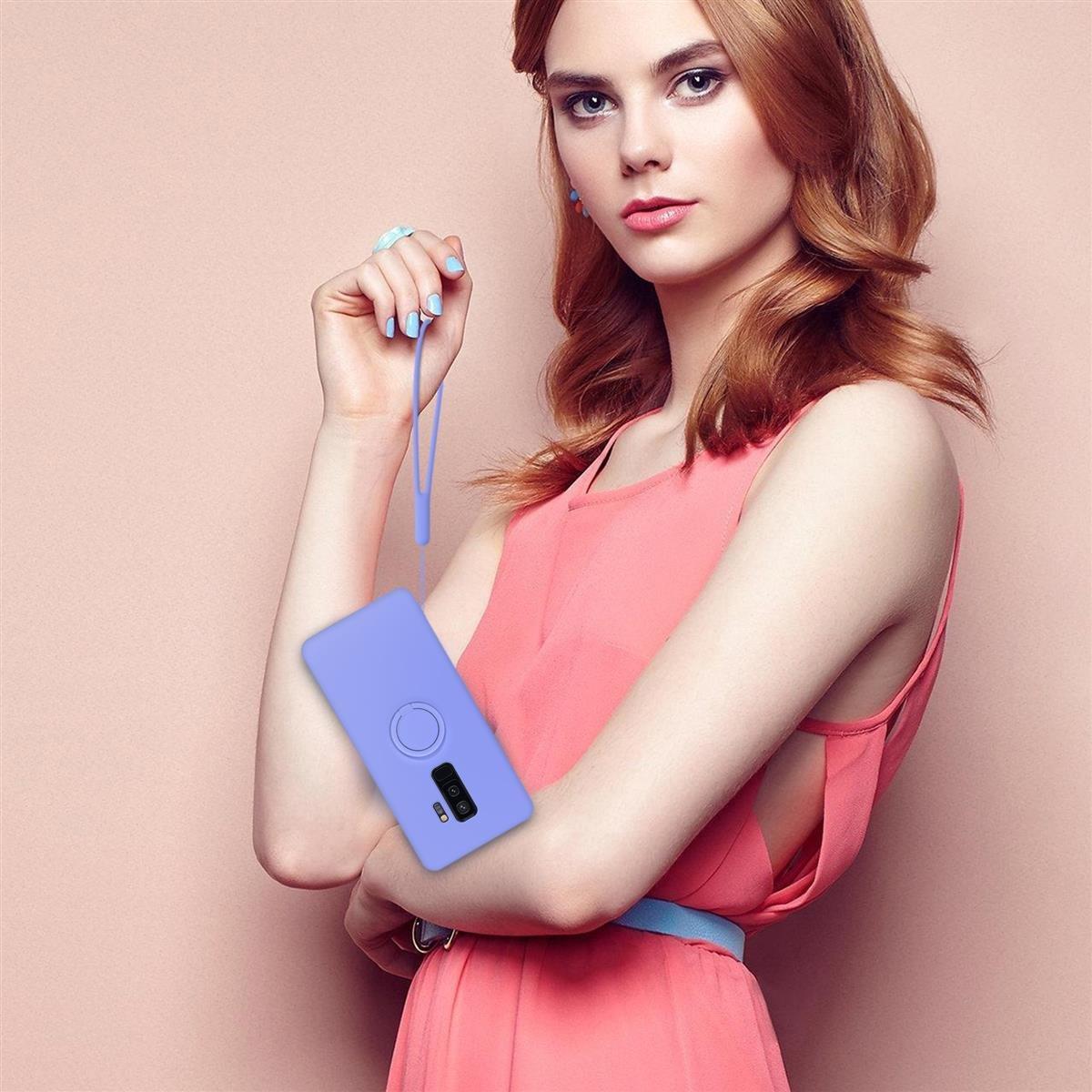 Cadorabo Hülle für Samsung Galaxy S9 PLUS TPU Silikon mit Ring Liquid