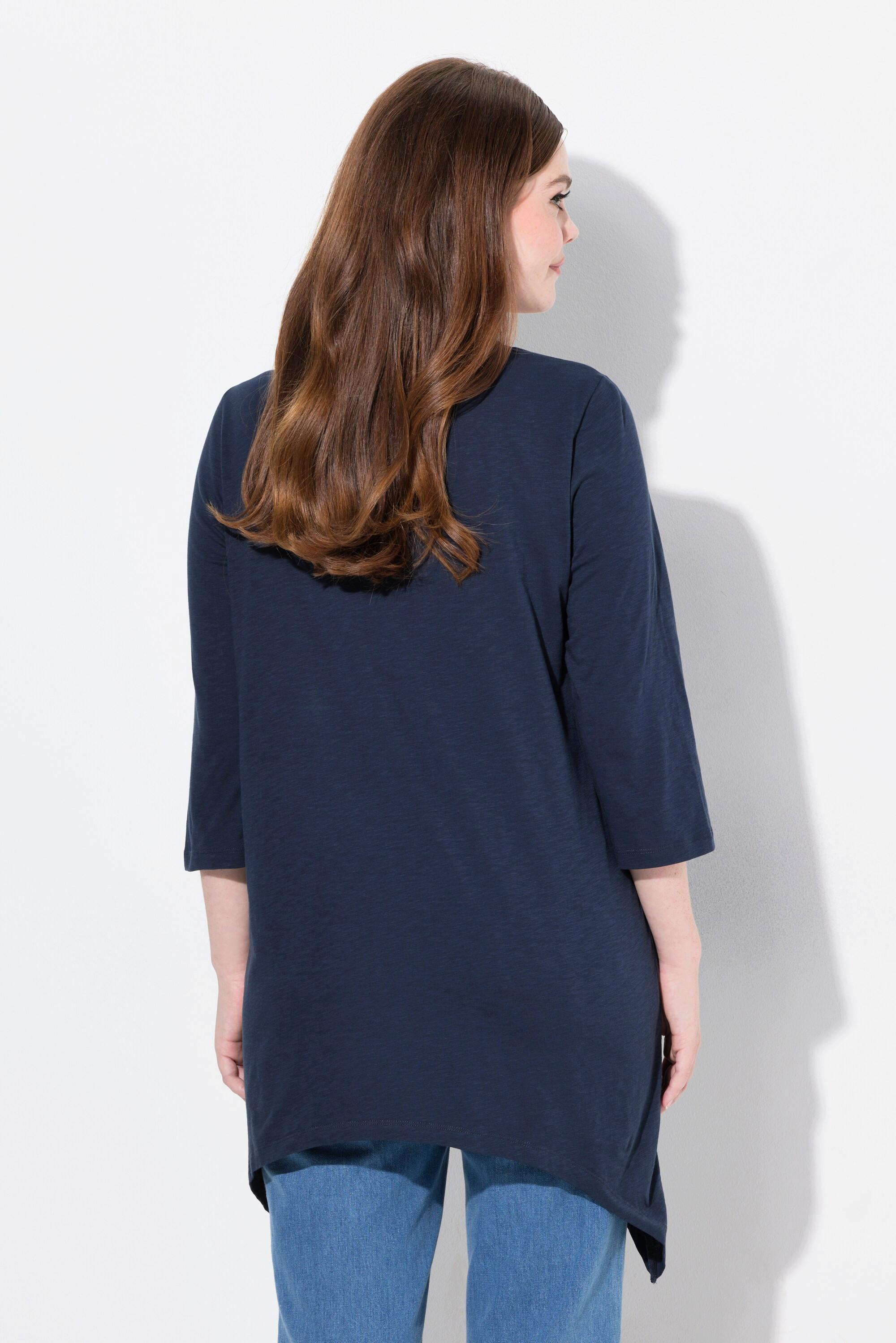 Ulla Popken 3D Blüten Rundhals 3/4 Arm Shirt