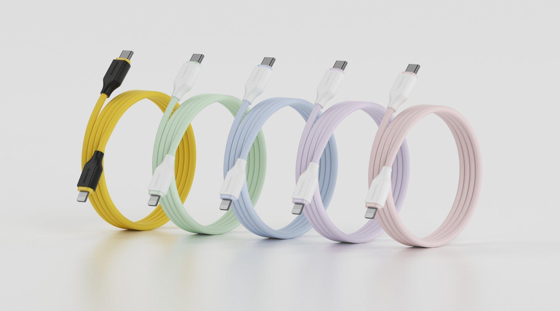 Sharge USB-C auf Lightning Hochelastisches Silikon Kabel