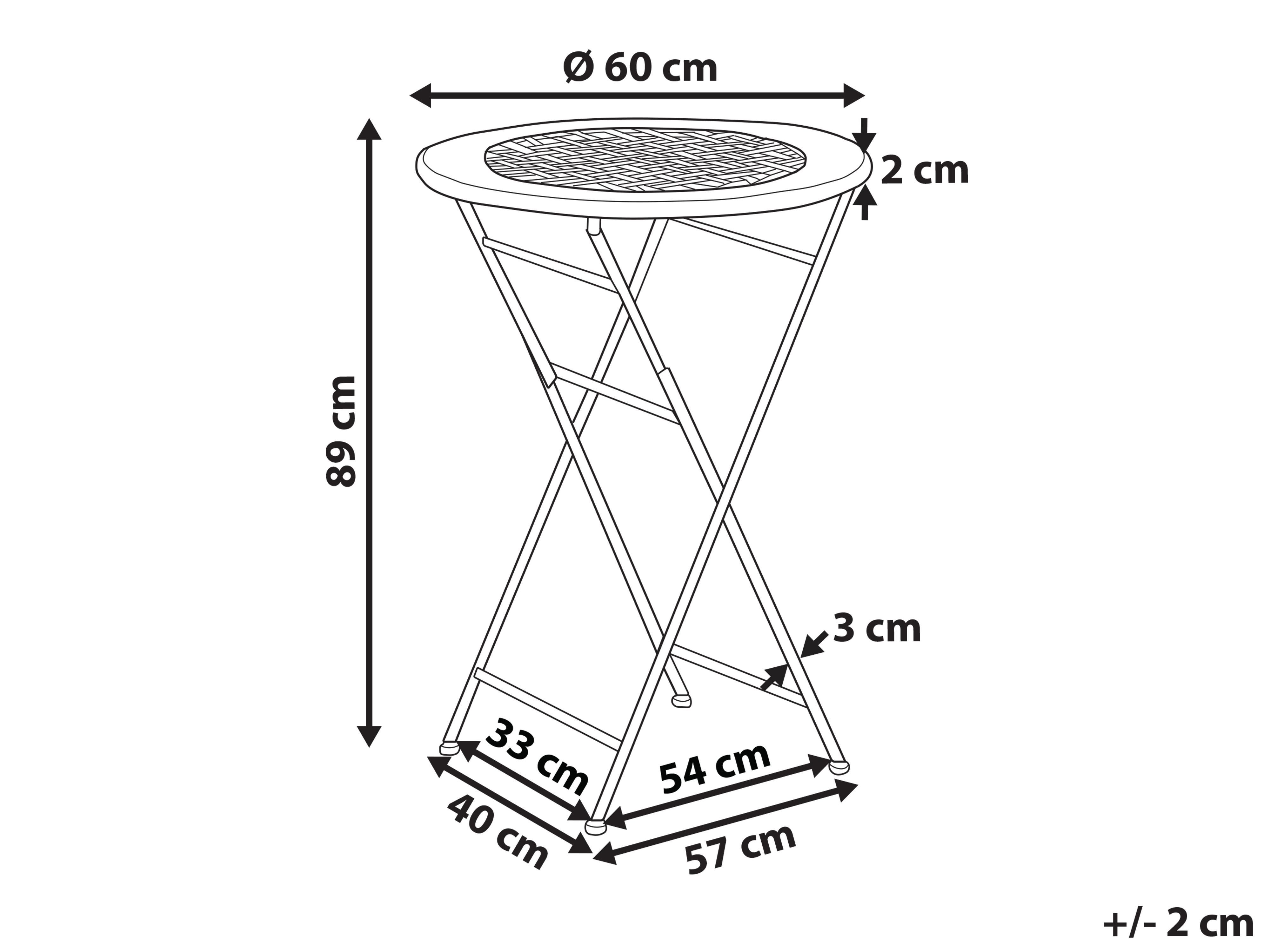 Beliani Garten Bartisch aus Eisen Retro BIVIO