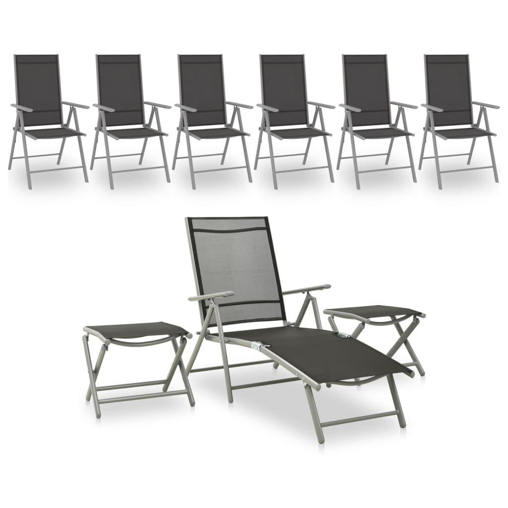 VidaXL Garten-lounge-set aluminium