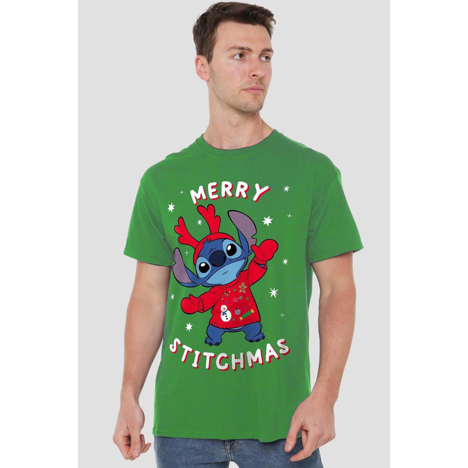Lilo & Stitch Merry Stitchmas Grafik T-Shirt