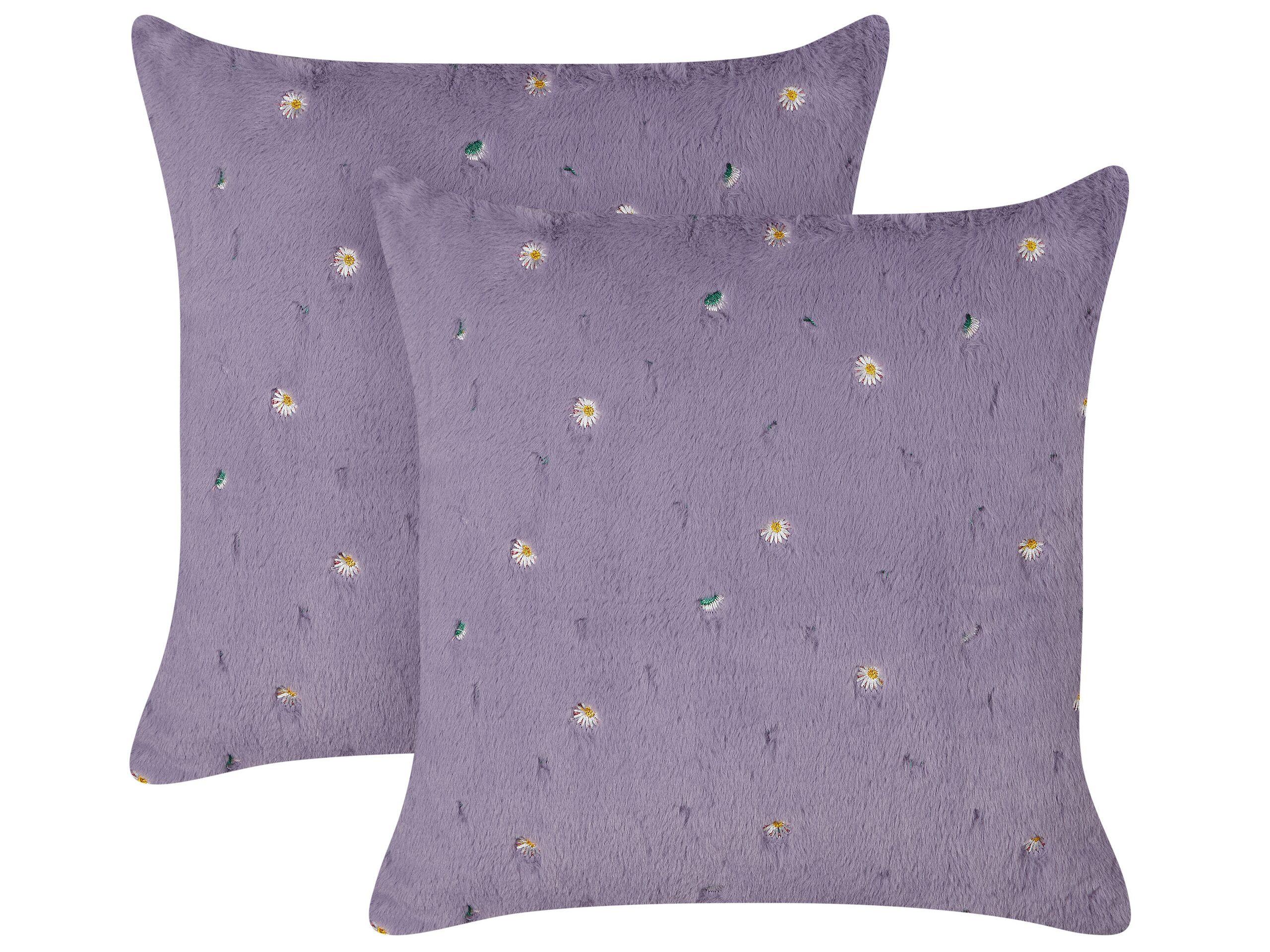 Beliani Dekokissen 2er Set aus Polyester Modern LAVATERA