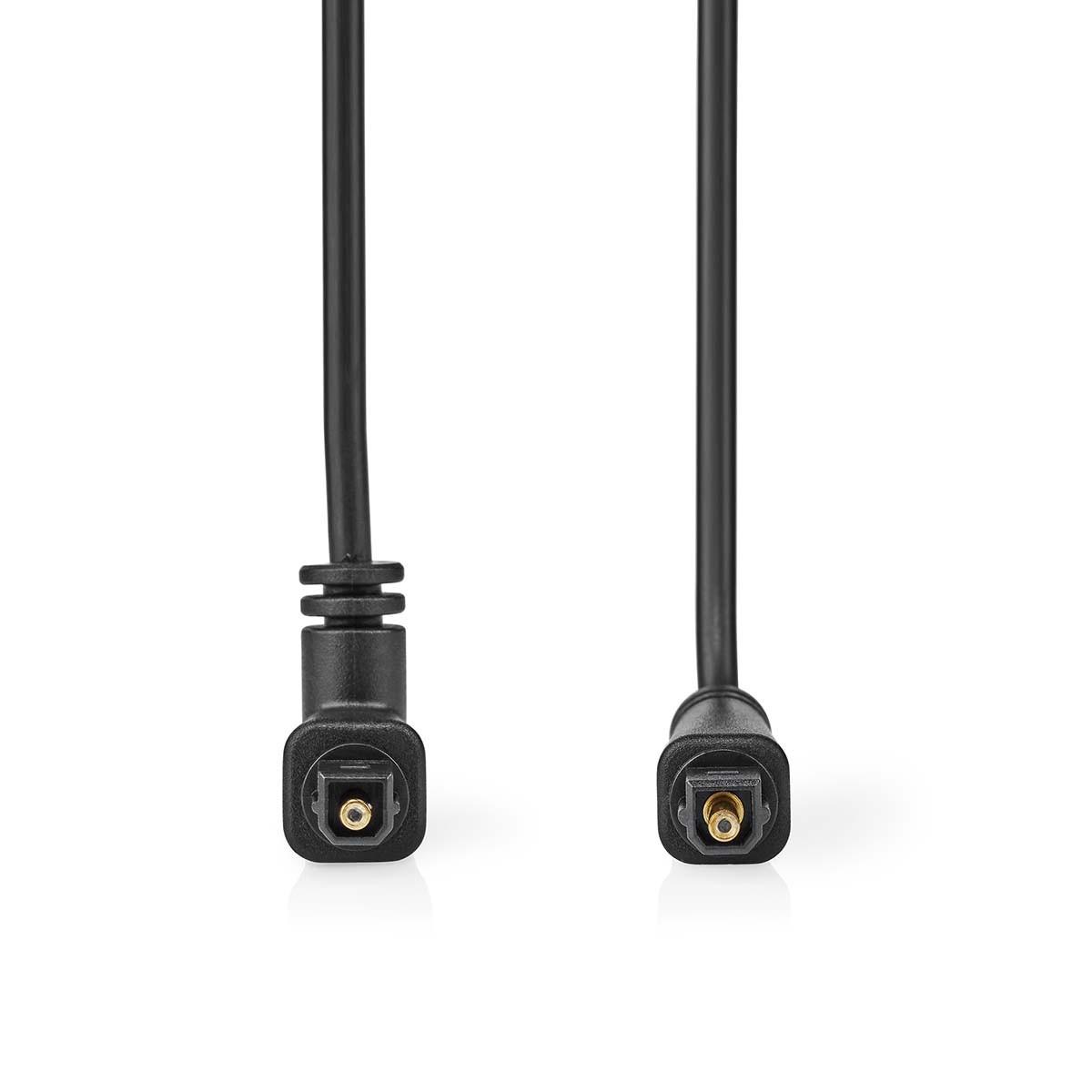Nedis Optisches Audiokabel | TosLink Stecker | TosLink Stecker | Drehbar | 2,00 m | Rund | PVC | Schwarz | Umschlag